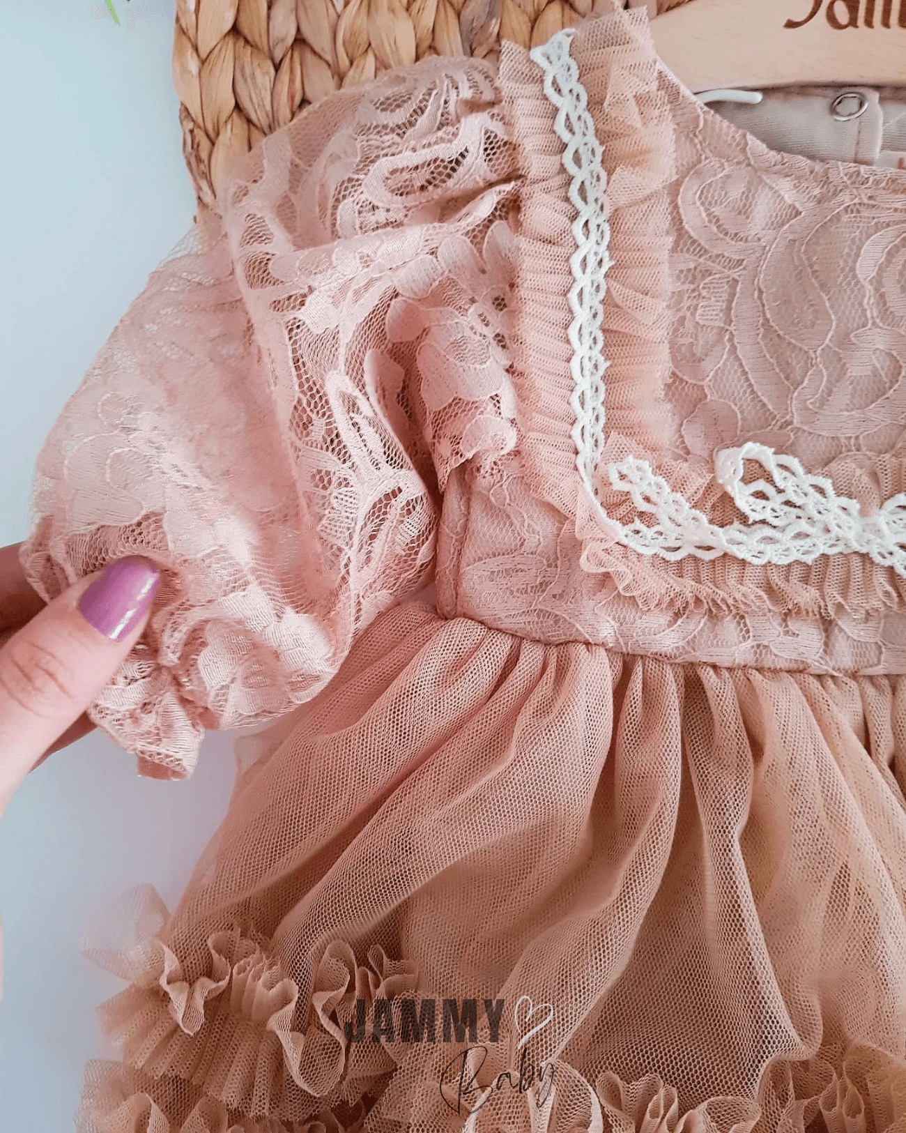 Sindirella Dantelli Özel Gün Bodysuit Elbise-KAHVERENGİ