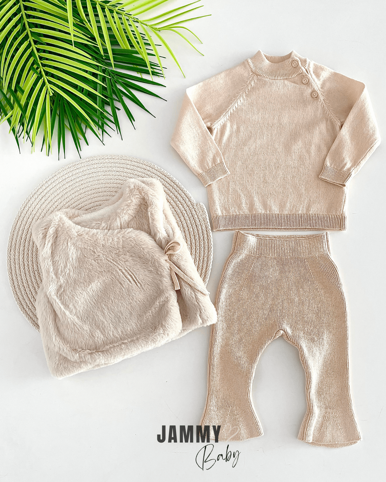 Belda Luxury Collection Triko Takım / Peluş Yelek Set-BEJ
