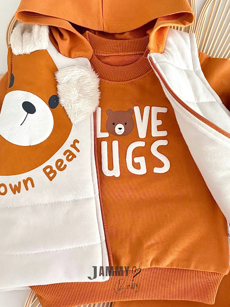 Brown Bear Şişme Yelekli 3'lü Takım-TARÇIN