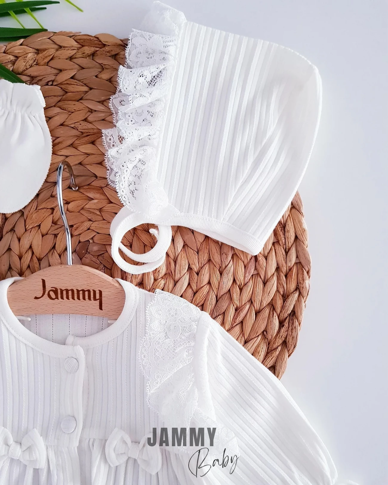 Monalissa Dantel Detaylı 5 Parça Yenidoğan Set-BEYAZ