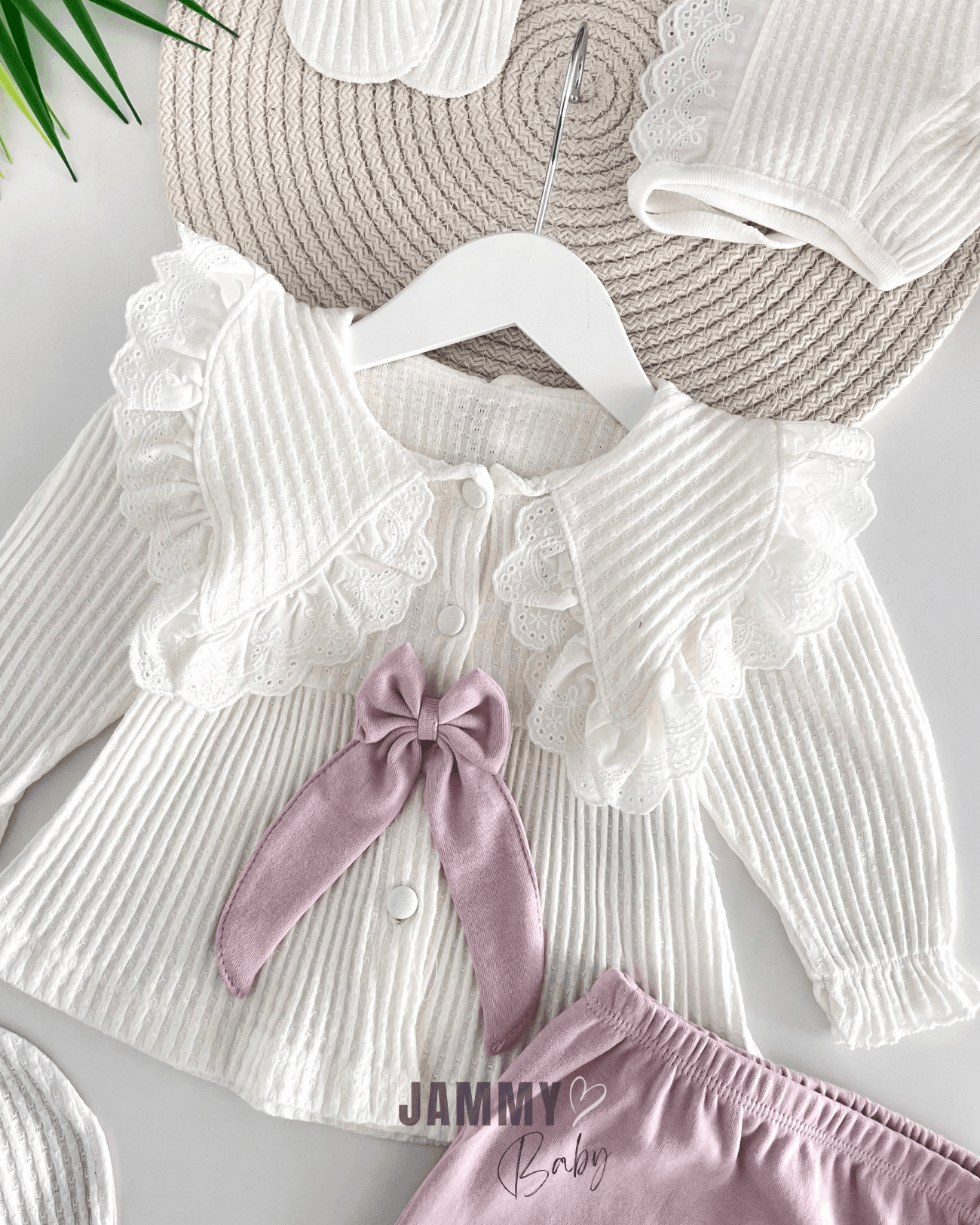 Marry Dantel Detaylı 5 Parça Yenidoğan Set-BEYAZ