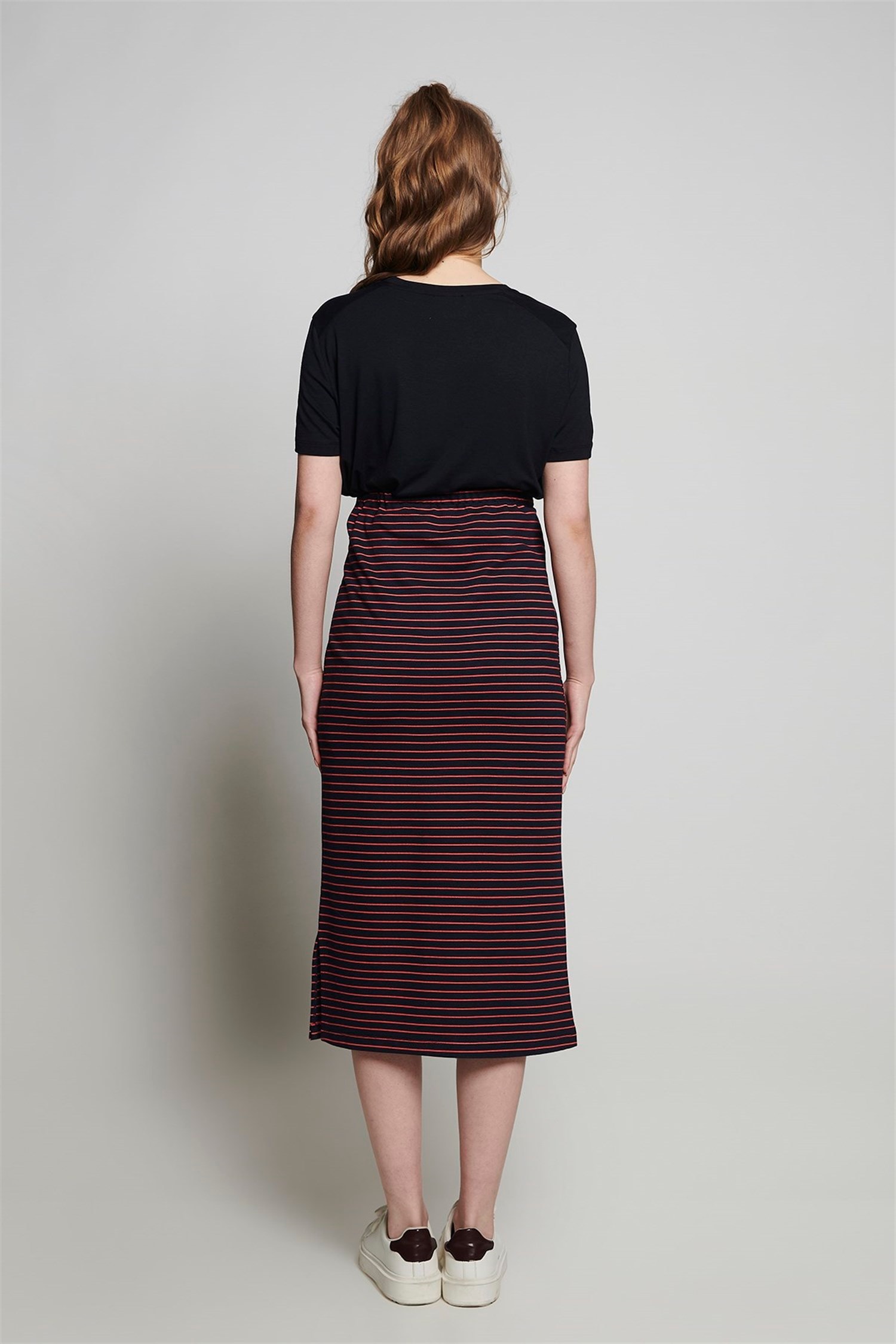 Lesley Hamile Etek - LACİVERT/KIRMIZI