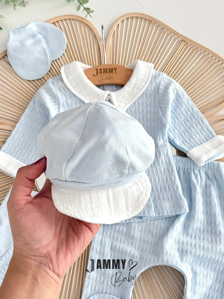 Alexander Jakarlı 5 Parça Yenidoğan Set-MAVİ