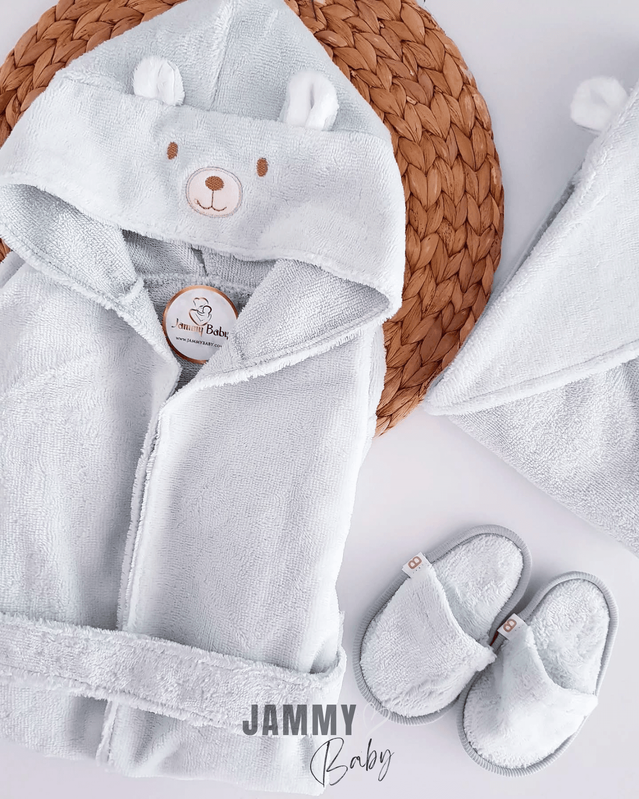 Cute Bear 3 Parça Bornoz Set-YEŞİL