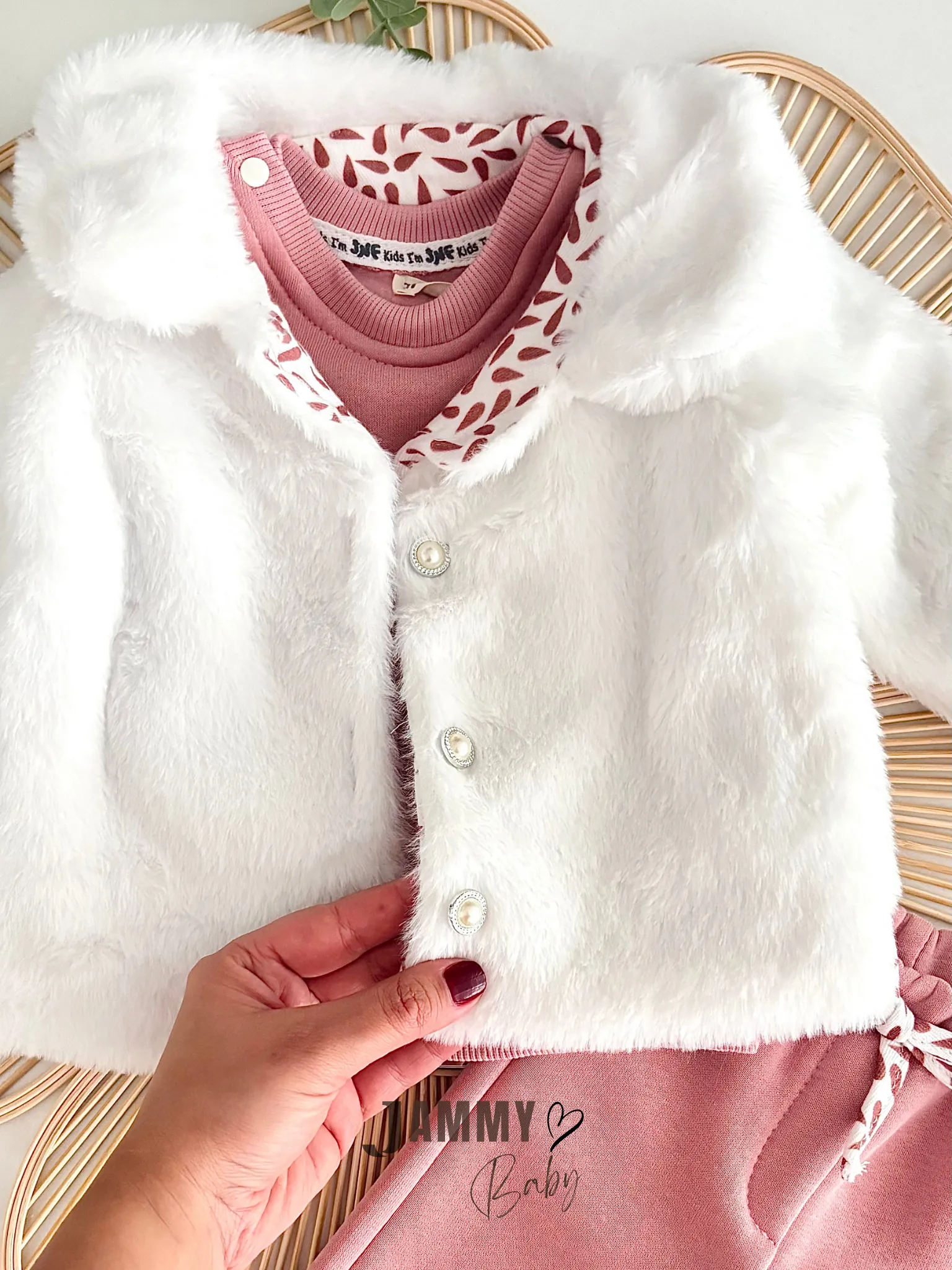 Misty Peluş Ceket / Şardonlu Takım-GÜL KURUSU