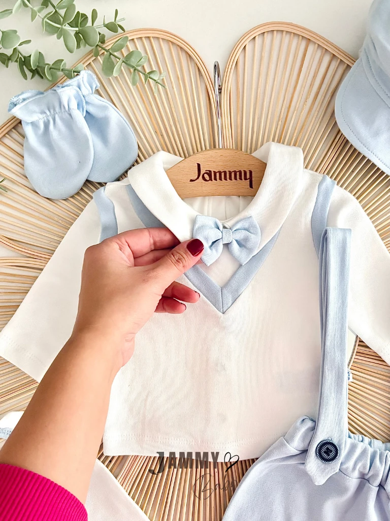 Drew Askılı 5 Parça Yenidoğan Set-MAVİ