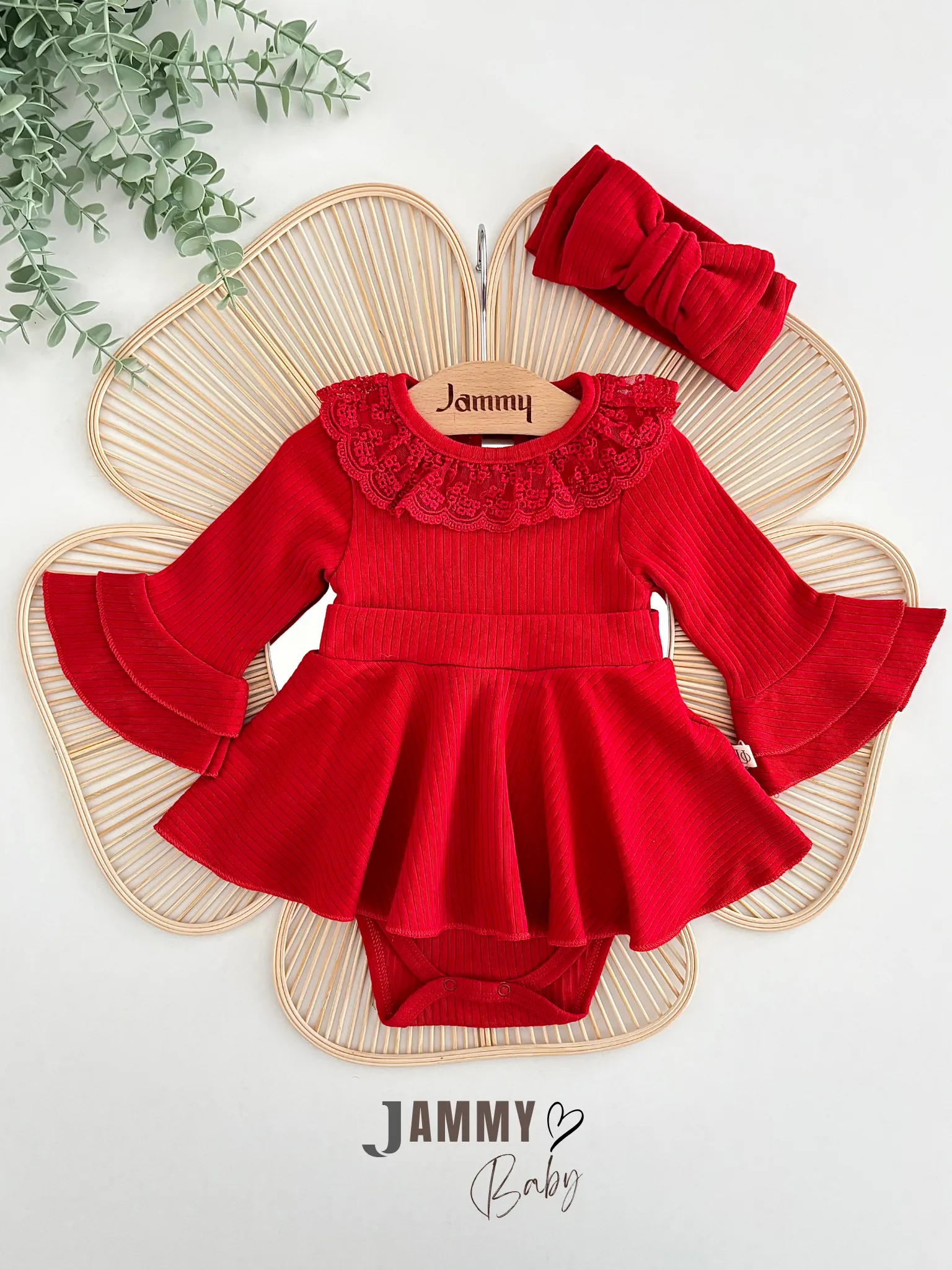 Violetta Kaşkorse Bodysuit Elbise Set-KIRMIZI