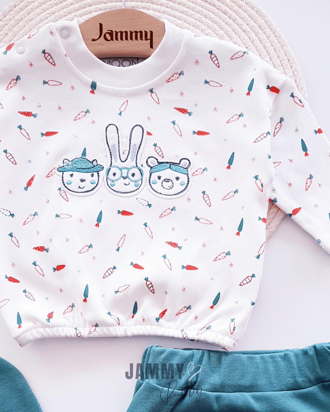 Rabbit / Carrot's Mevsimlik 3'lü Takım-PETROL YEŞİLİ