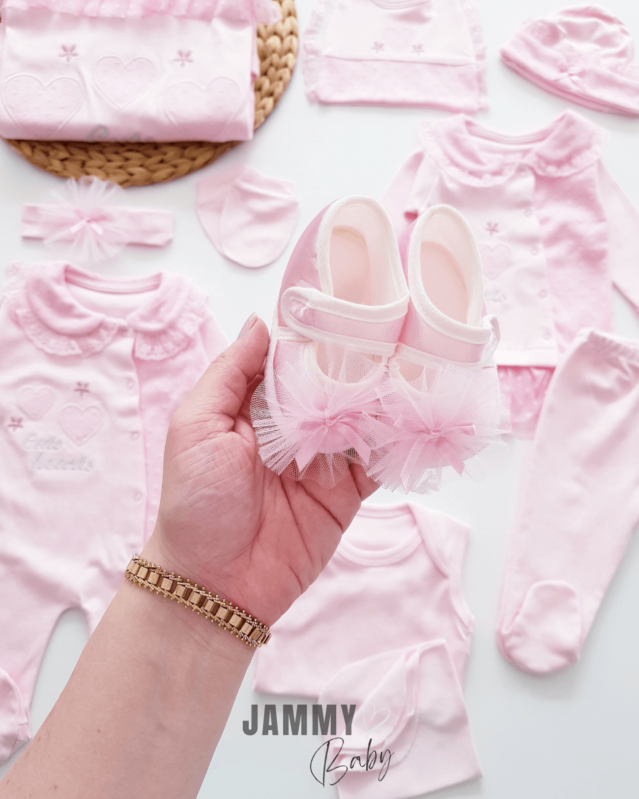 Cute Love 11 Parça Hastane Çıkış Seti-PEMBE