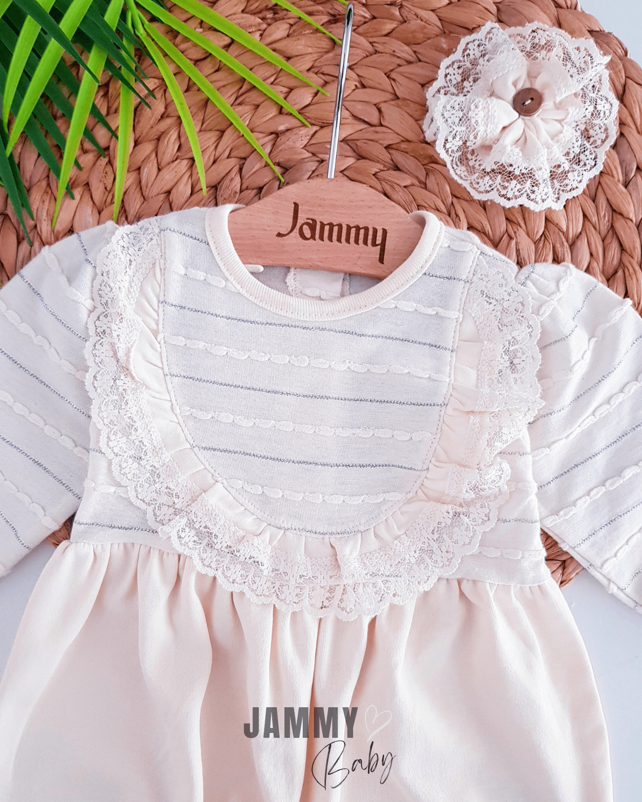 Shiny Sim Detay Tokalı Tulum Set-KREM