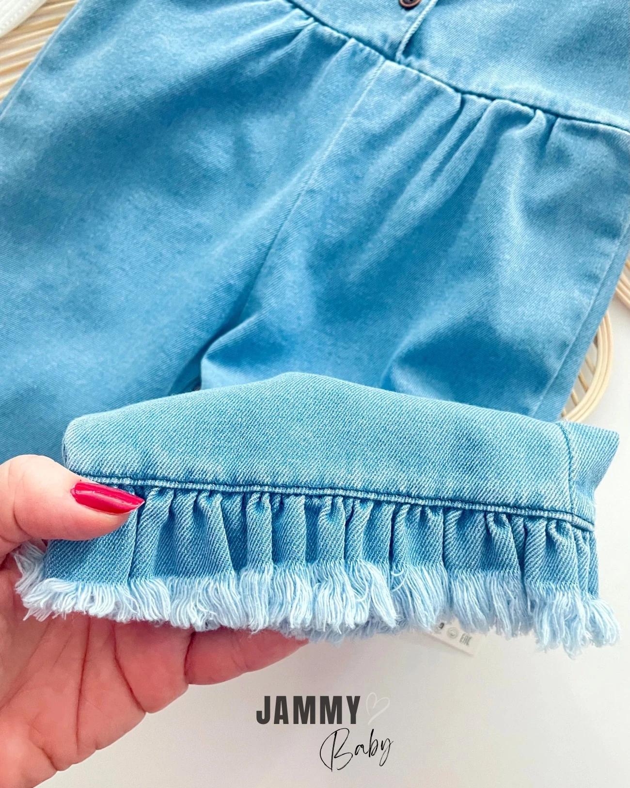 Palazzo Jean Salopet / Body Set-BUZ MAVİ