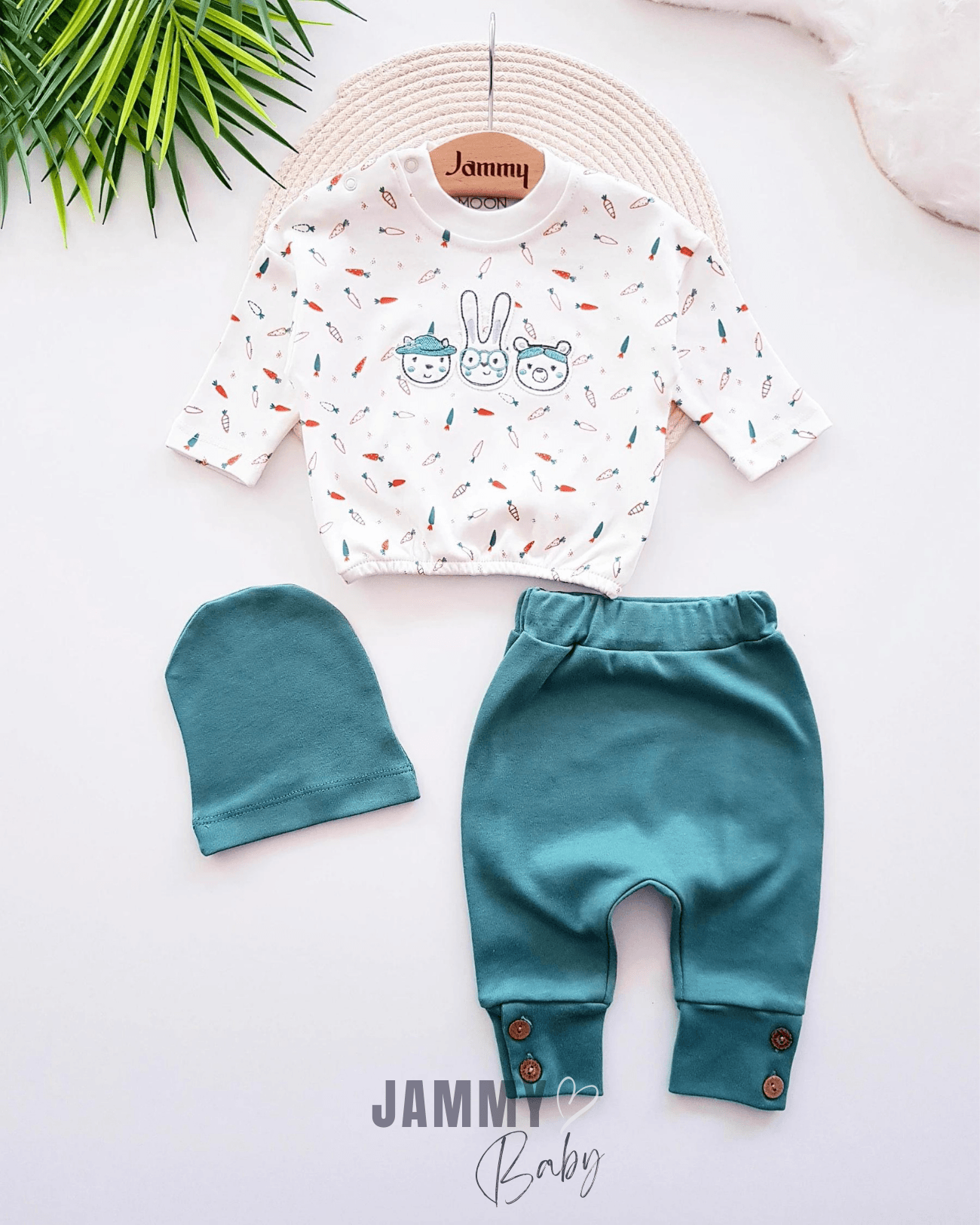 Rabbit / Carrot's Mevsimlik 3'lü Takım-PETROL YEŞİLİ