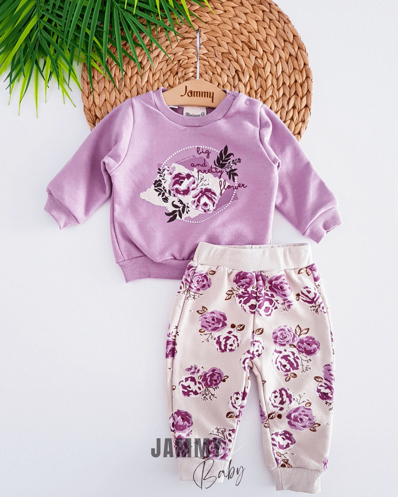 Big Roses 2'li Sweat Takım-LİLA