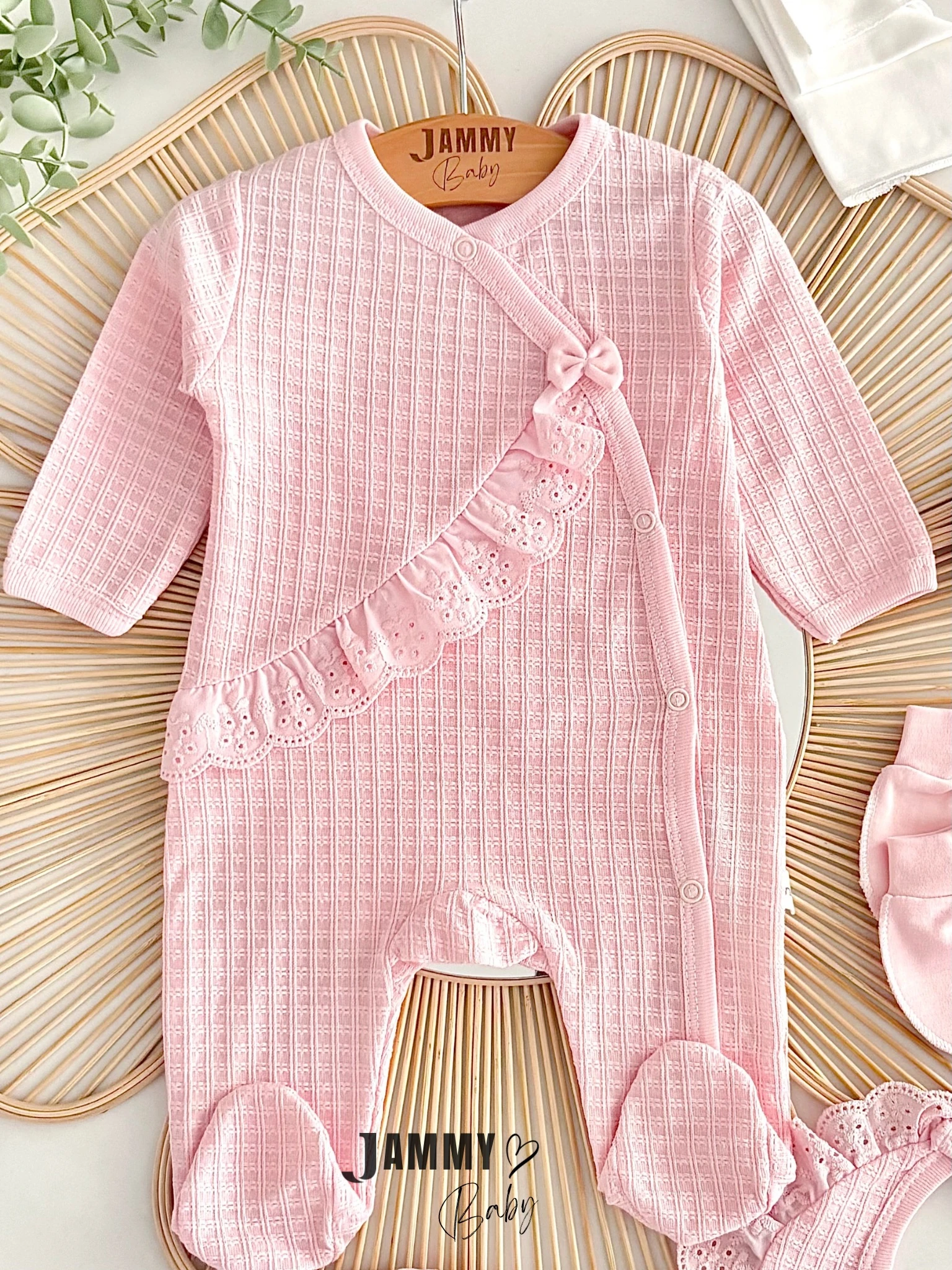 Mathilda Petek Dokuma 10 Parça Yenidoğan Set-PEMBE