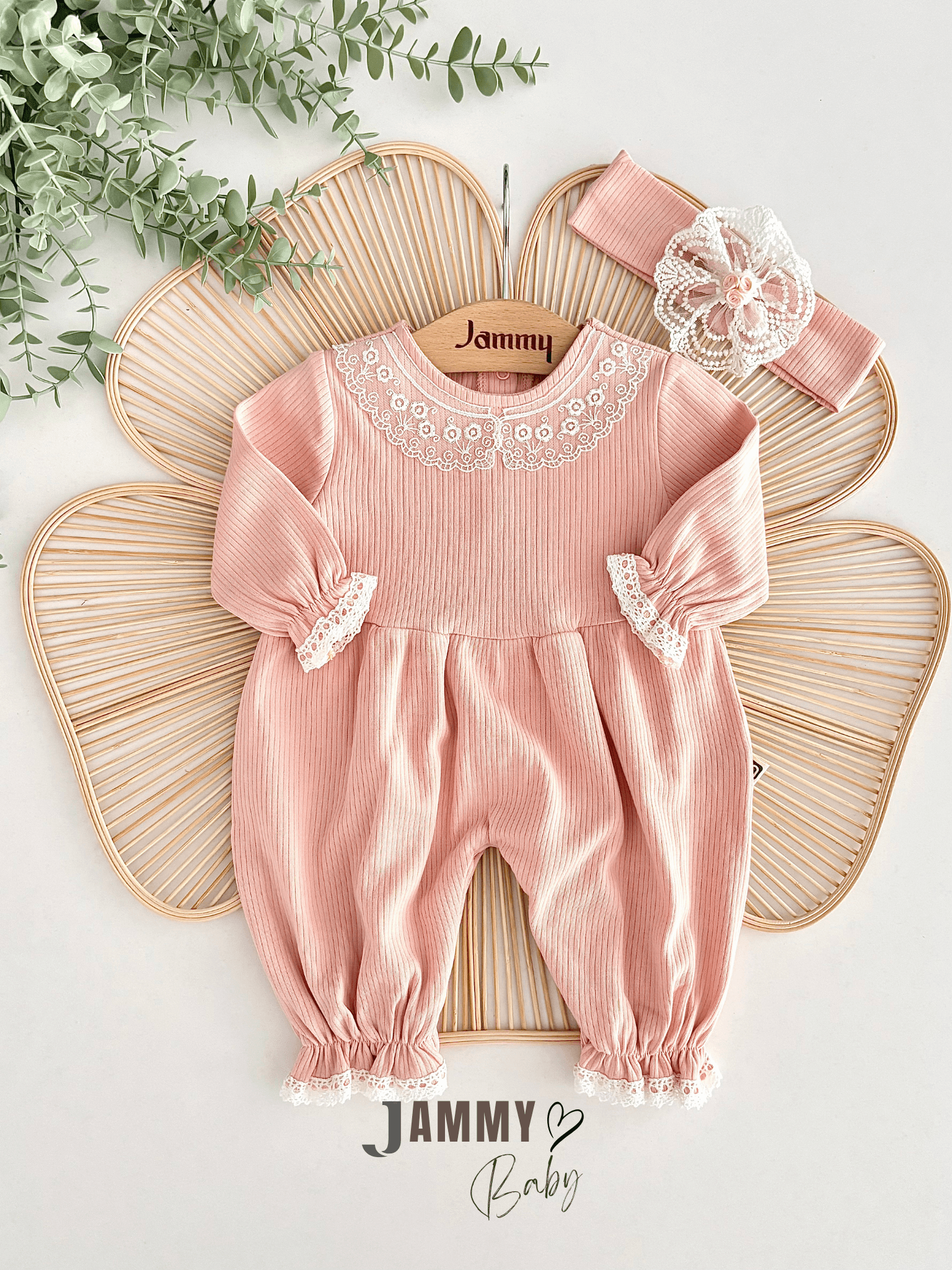 Trinetta Dantel Detay Bandanalı Kaşkorse Tulum Set-SOMON