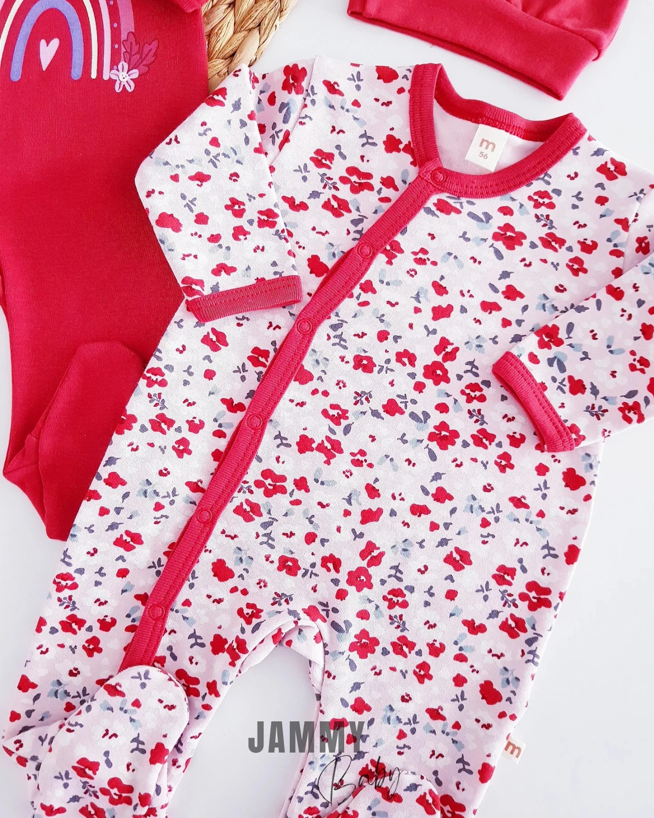 Rainbow / Flowers 2'li Tulum Set-VİŞNE