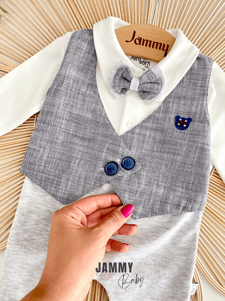 Lowell Yelek Detaylı Mevsimlik Tulum-GRİ