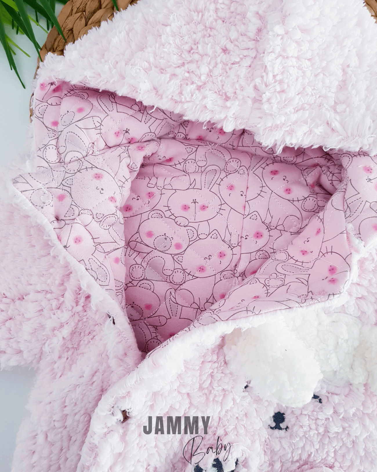 Kuzu Figürlü Peluş Welsoft Tulum-PEMBE