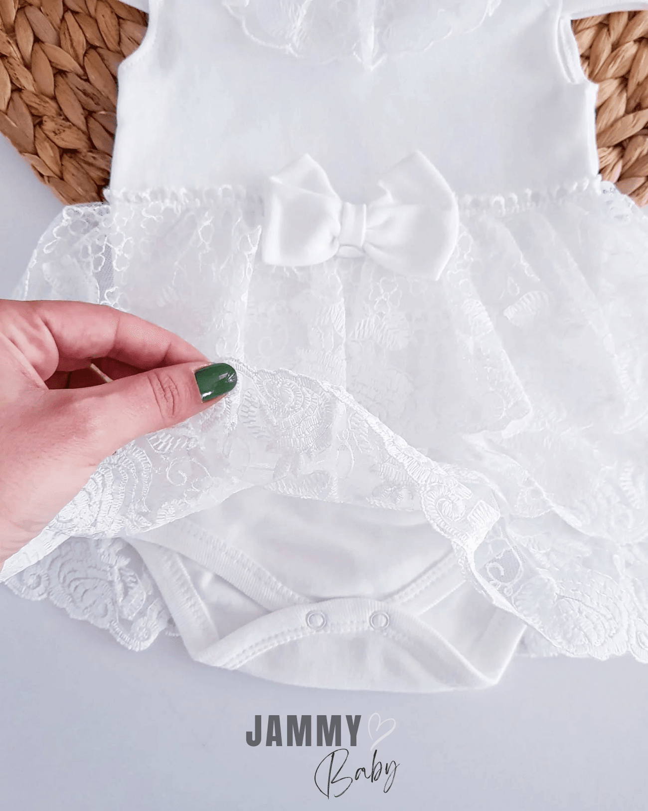 Sindy Kat Kat Dantelli Bodysuit Elbise Set-BEYAZ