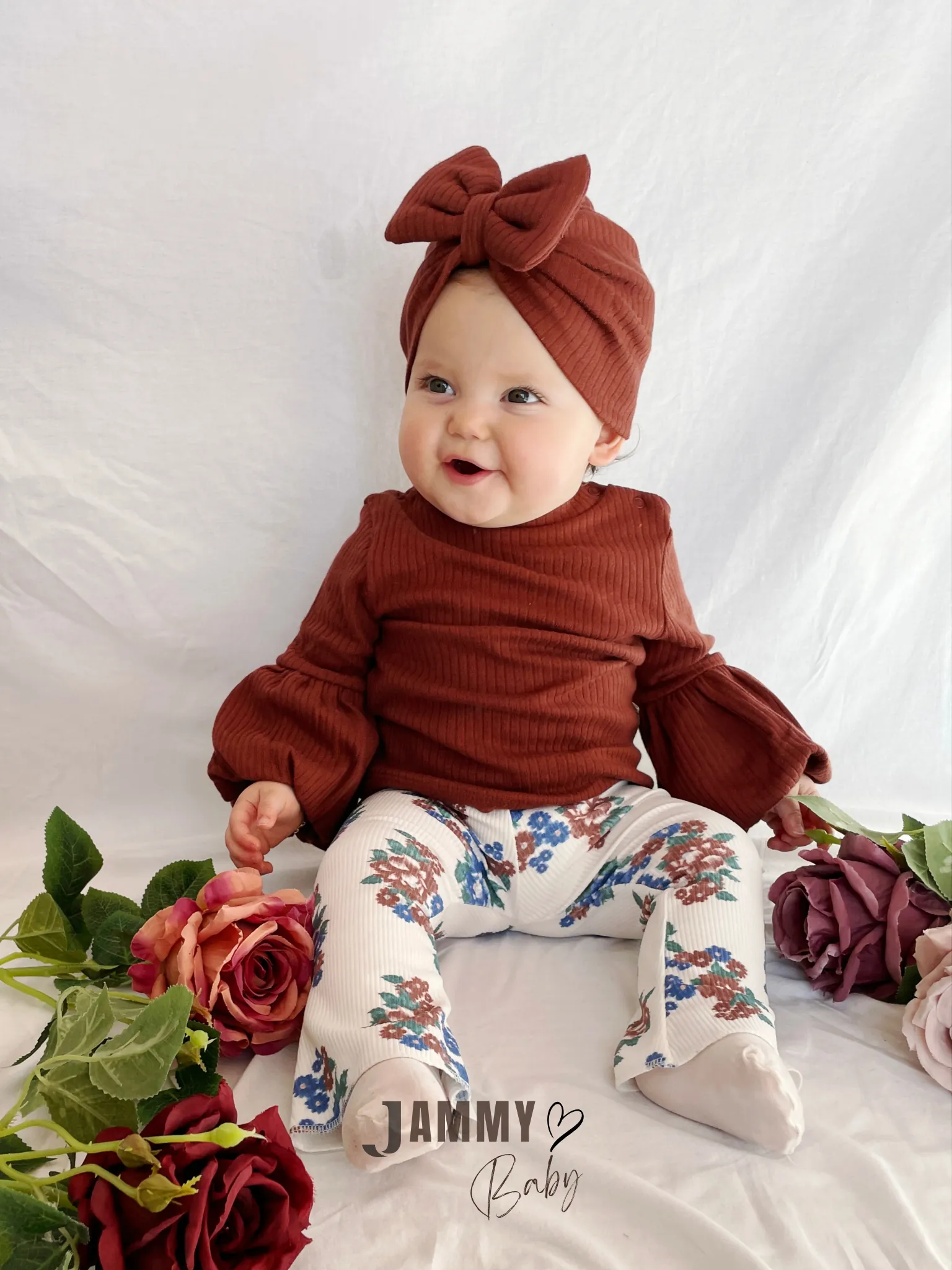 Flor Boneli Balon Kol Takım-ACI KAHVE