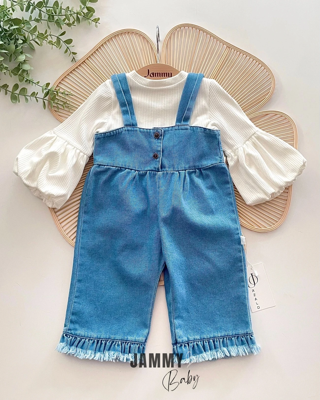 Palazzo Jean Salopet / Body Set-BUZ MAVİ