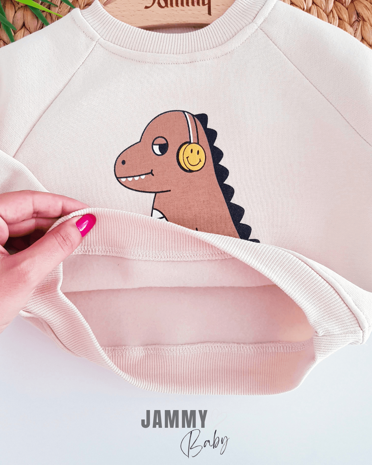 Musıcal Dınosaur Şardonlu Sweat Takım-BEJ