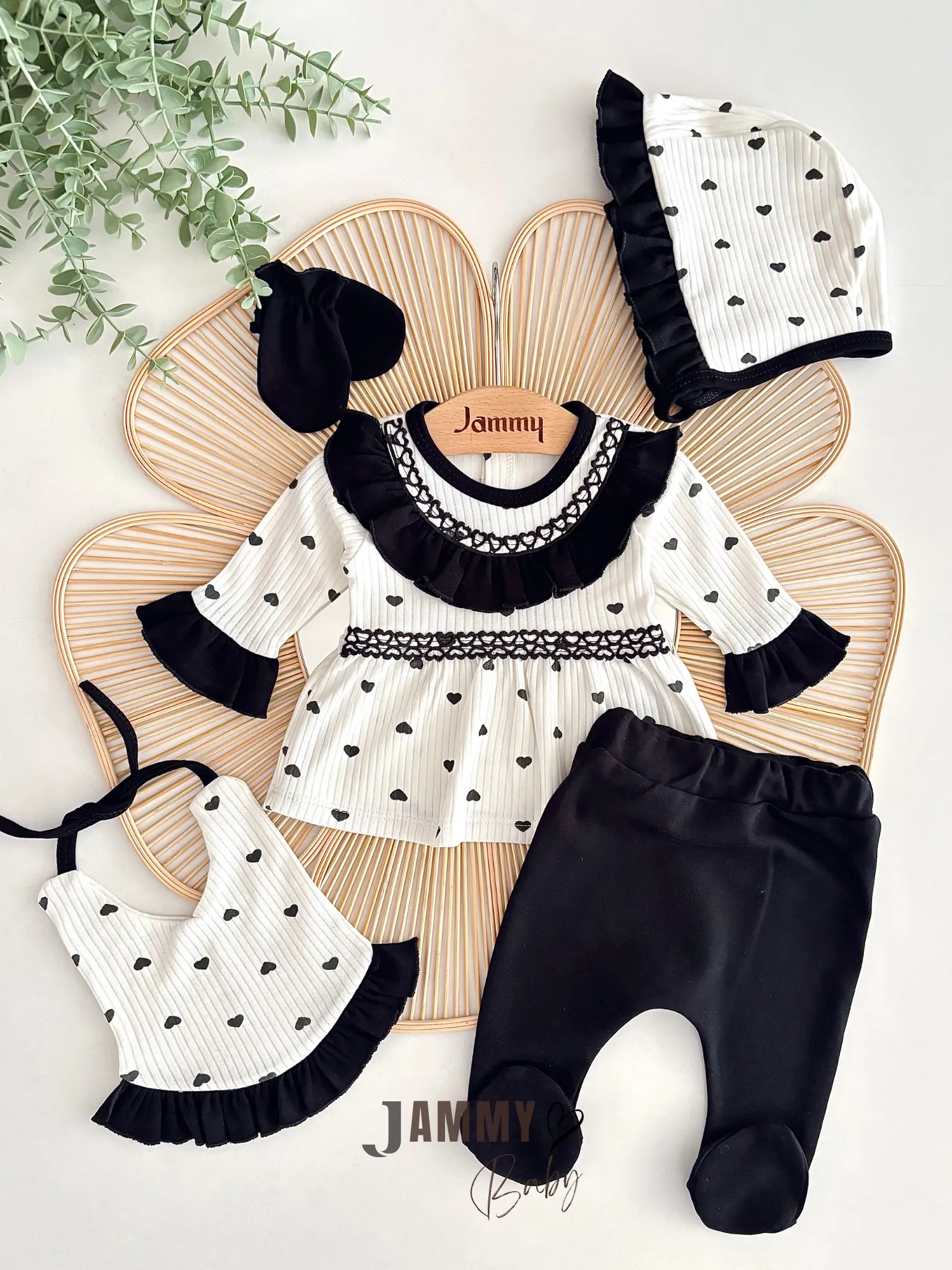 Minik Kalpler 5 Parça Yenidoğan Set-SİYAH