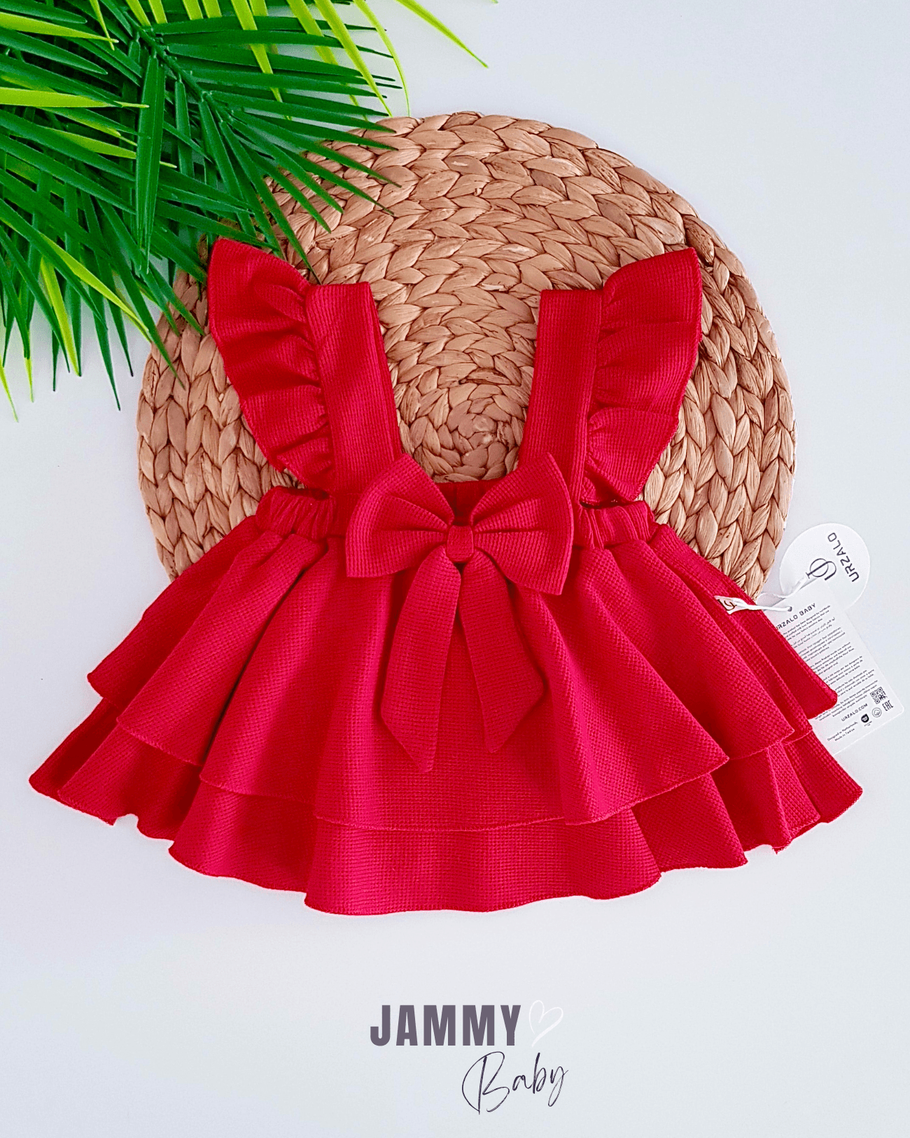 Luana Waffle Jile Elbise Set-KIRMIZI
