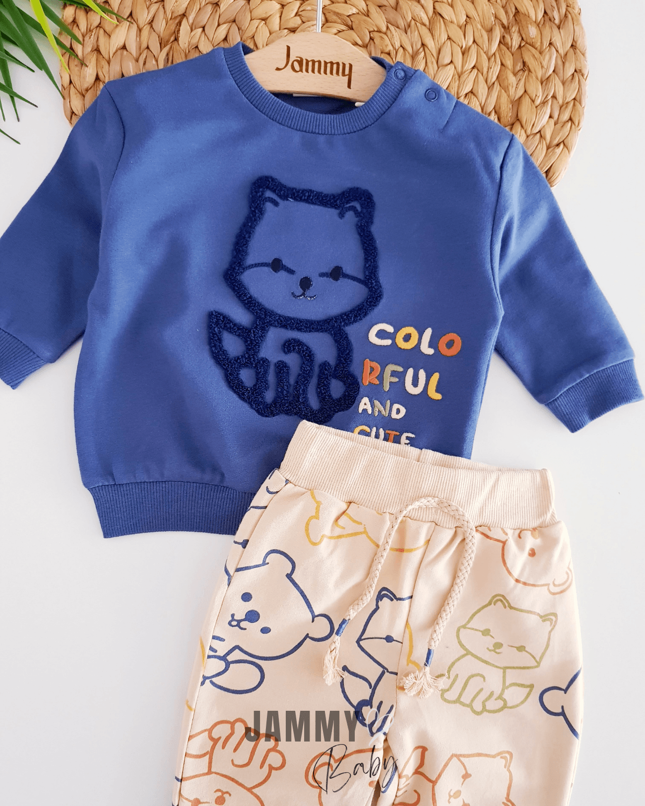 Colorful And Cute 2 İplik Takım-İNDİGO