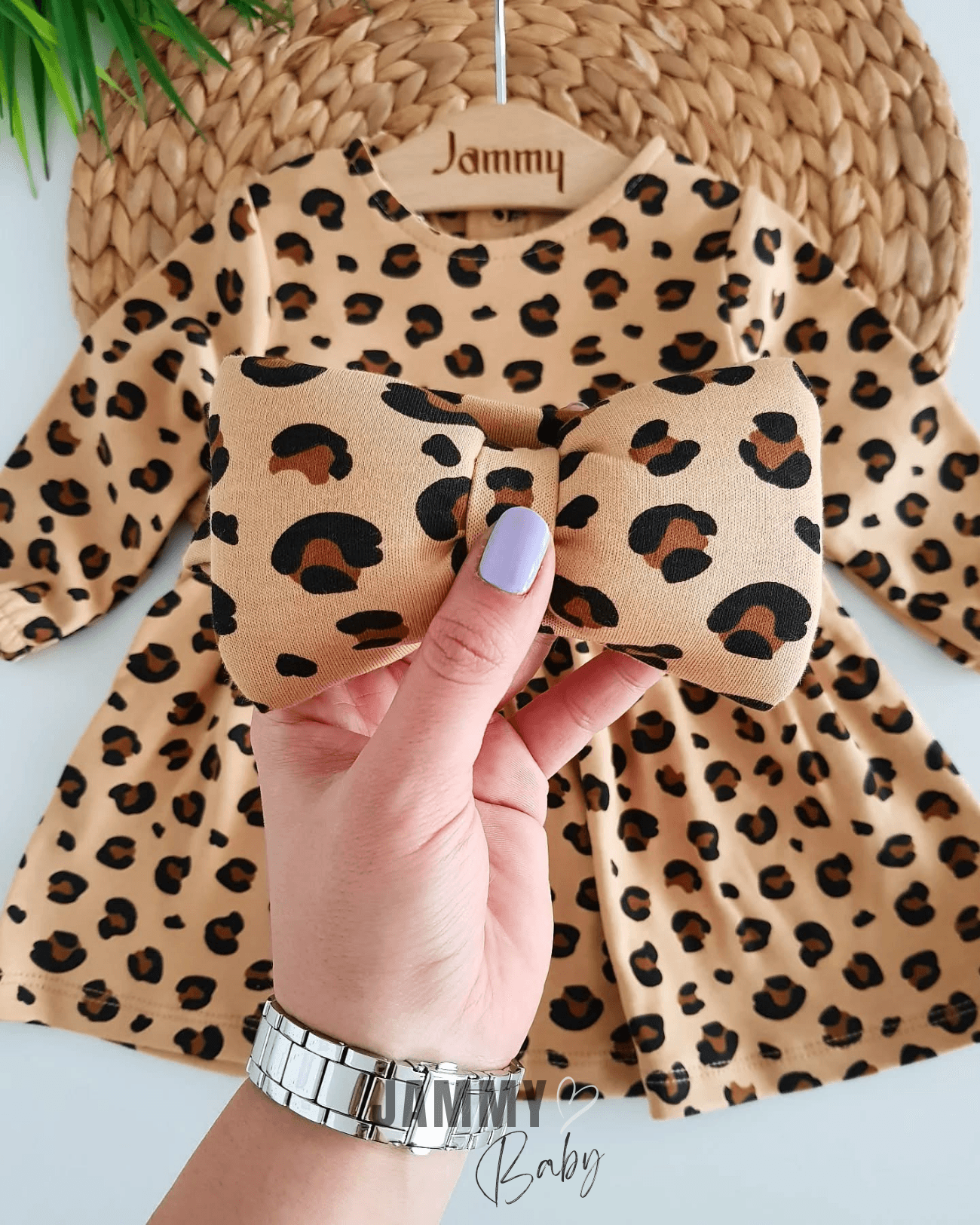Valeria Leopar Desen Bandanalı Elbise Set-KAHVERENGİ