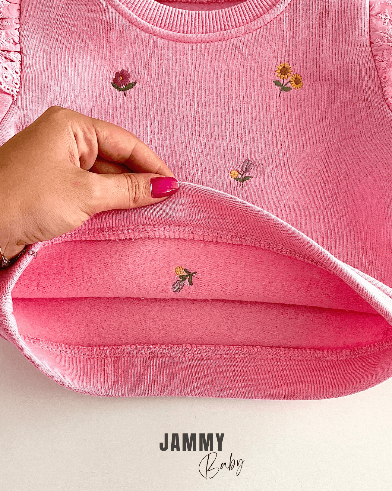 Çiçek Bahçesi 3 İplik Takım-PEMBE