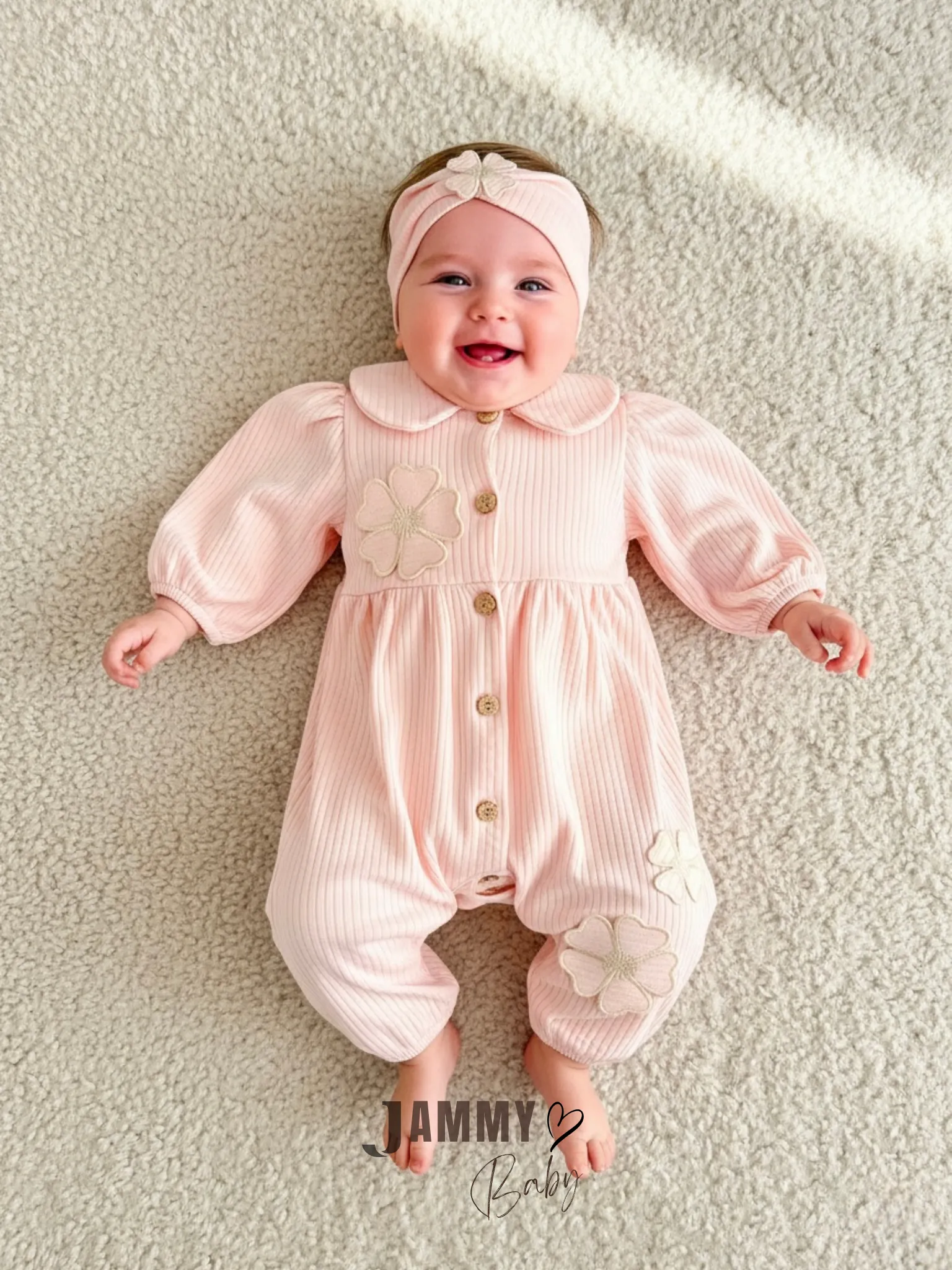 Daisell Nakış İşlemeli Bandanalı Tulum Set-PUDRA