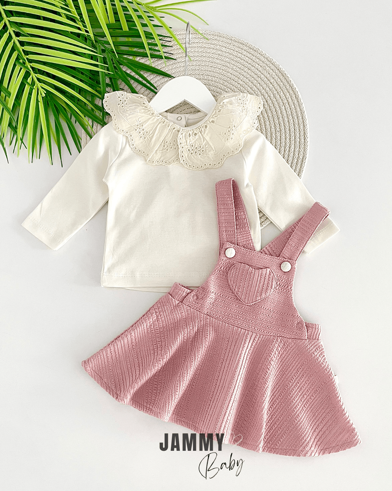 Hearts Salopet / Body Set-GÜL KURUSU