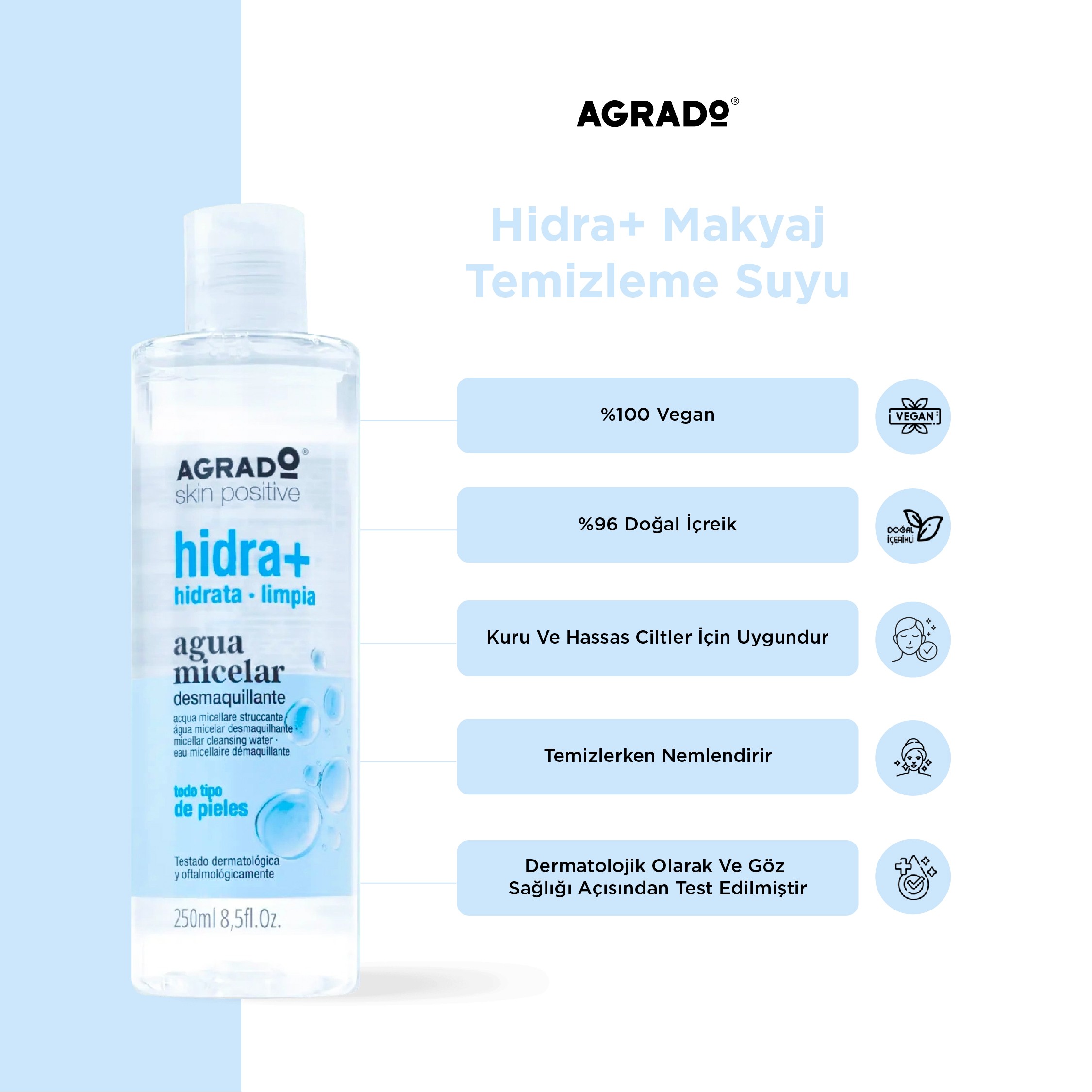 Nemlendiricili Makyaj Temizleme Suyu (400ml)