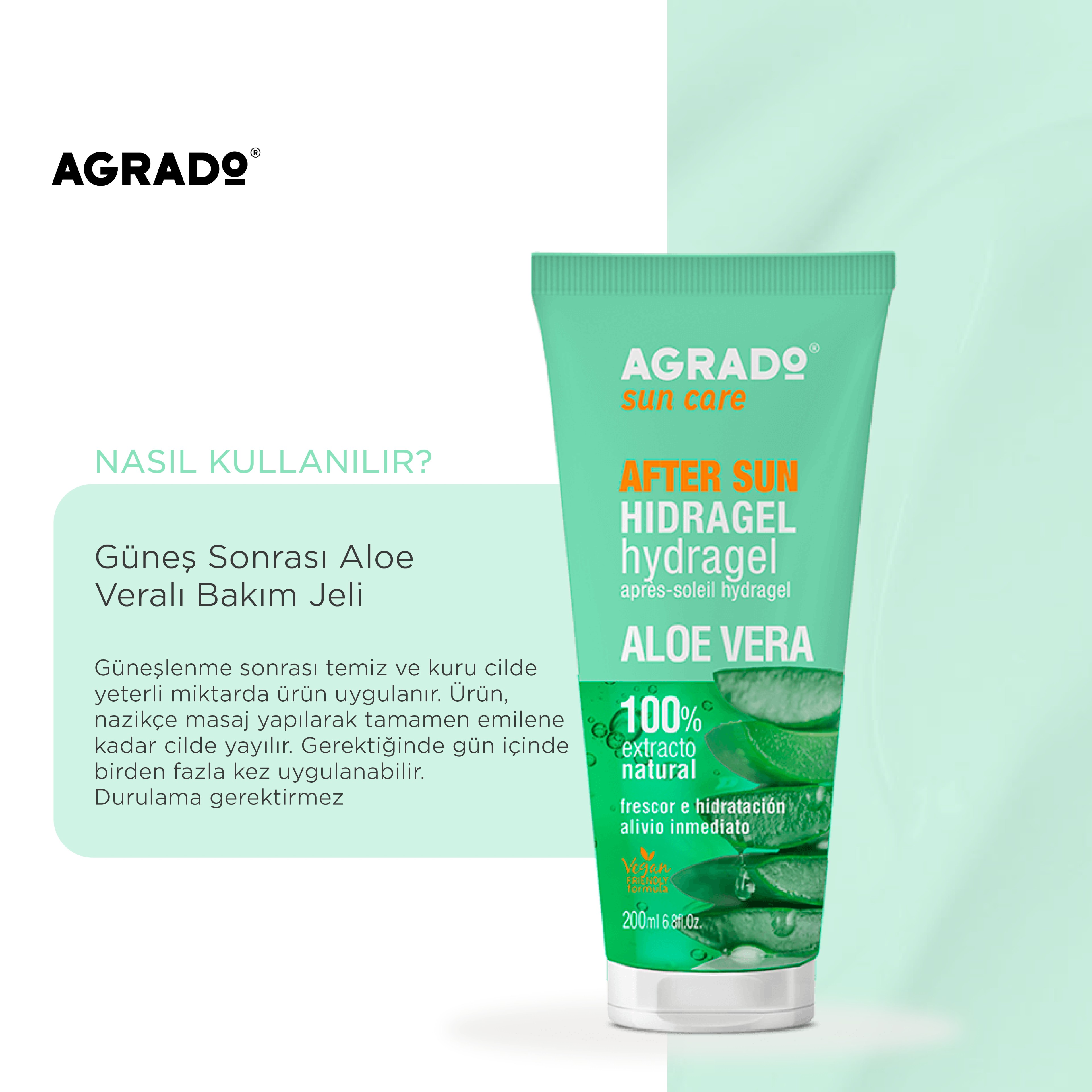 Güneş Sonrası Aloe Veralı Bakım Jeli (200ml)