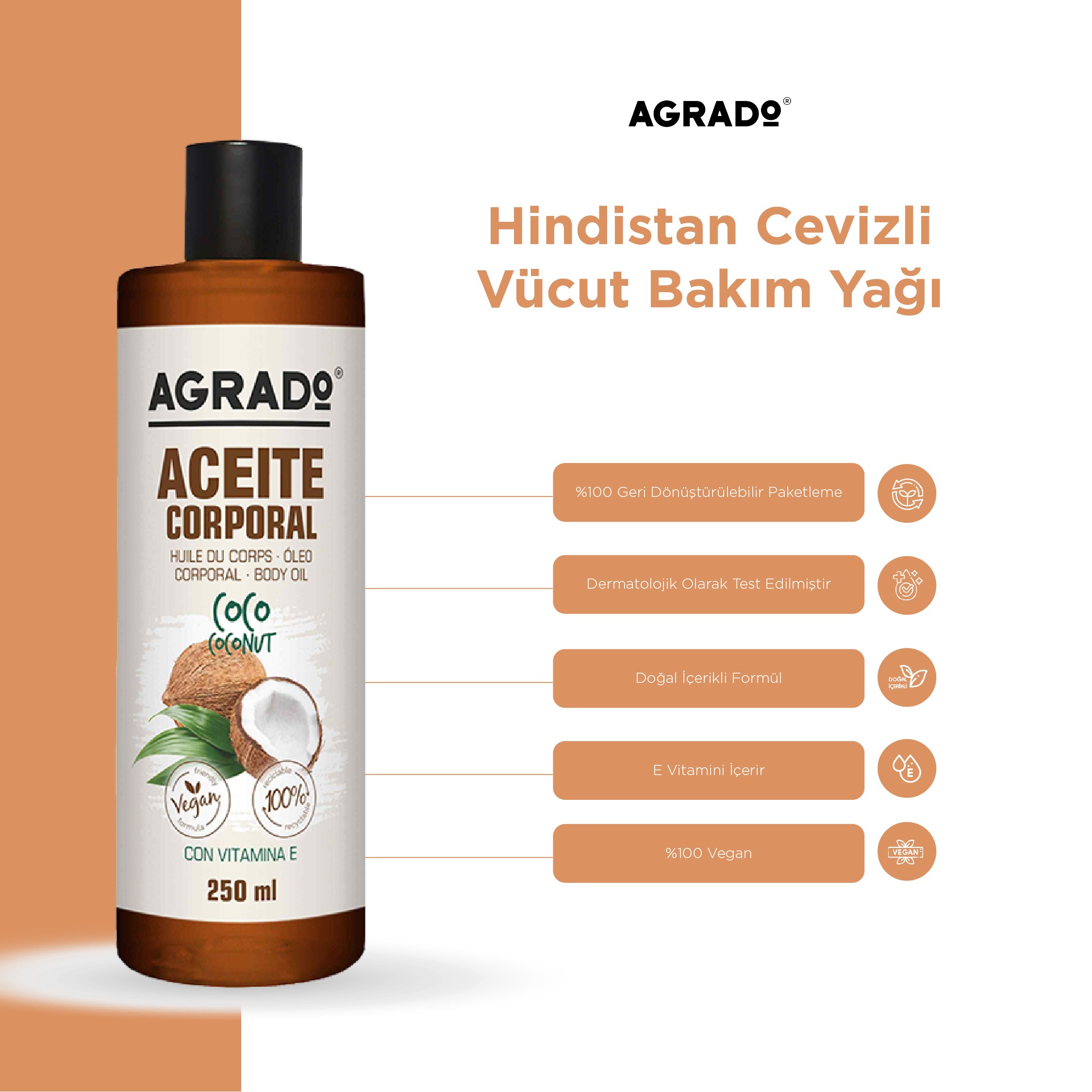 Coco Vücut Bakım Yağı (250ml)