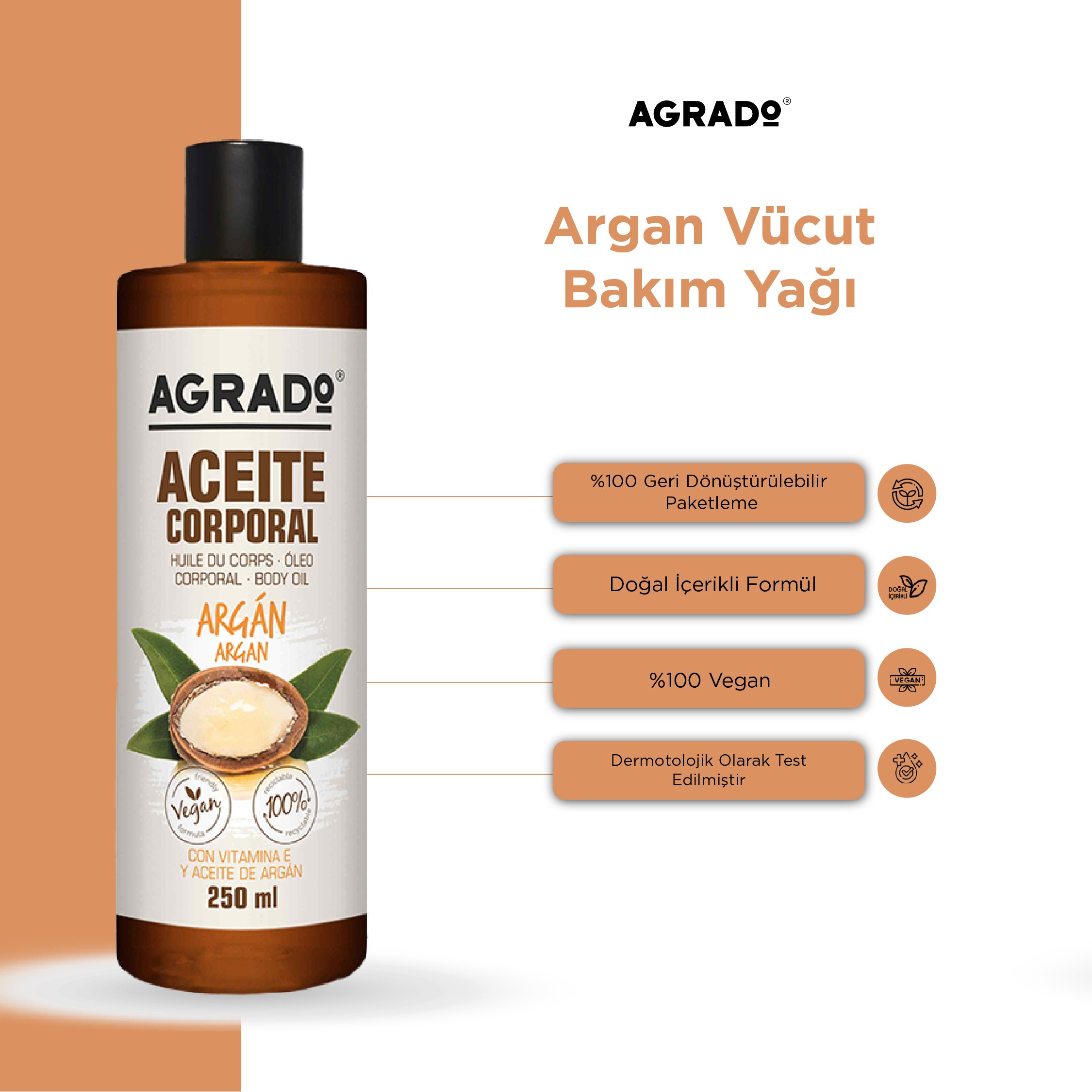 Argan Vücut Bakım Yağı