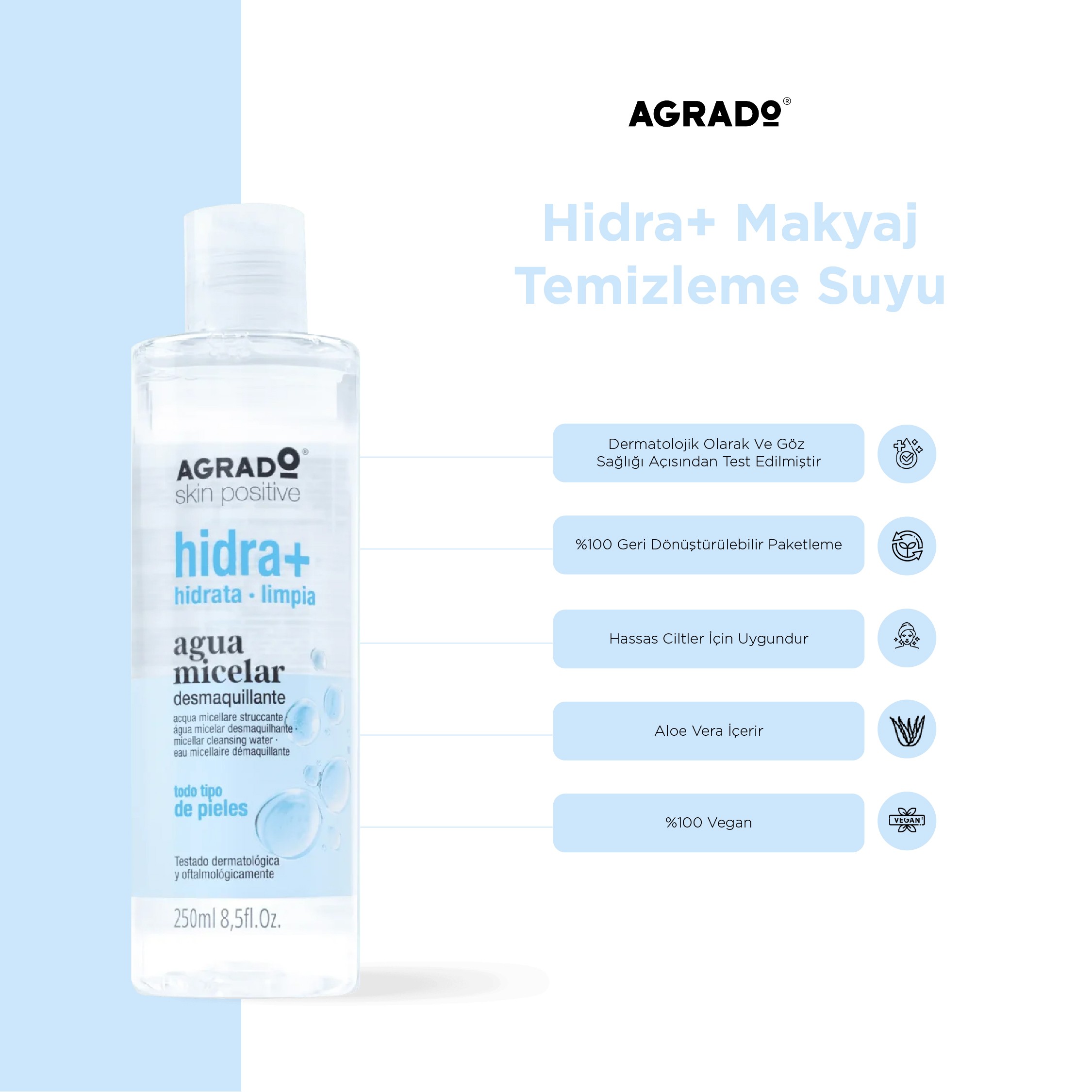 Nemlendiricili Makyaj Temizleme Suyu (400ml)