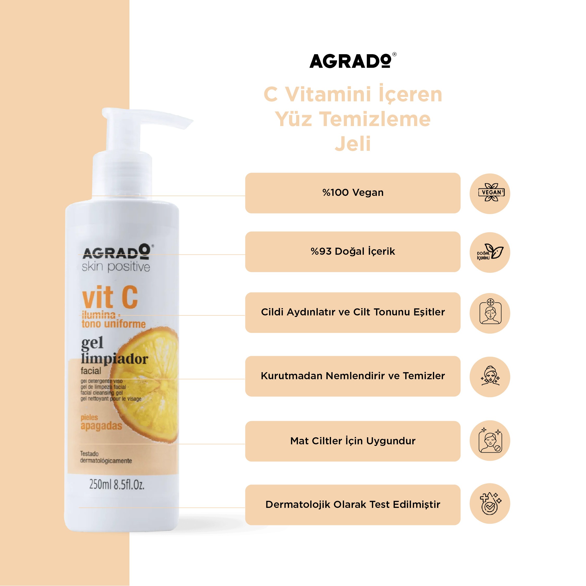 C Vitaminli Yüz Temizleme Jeli (250ml)