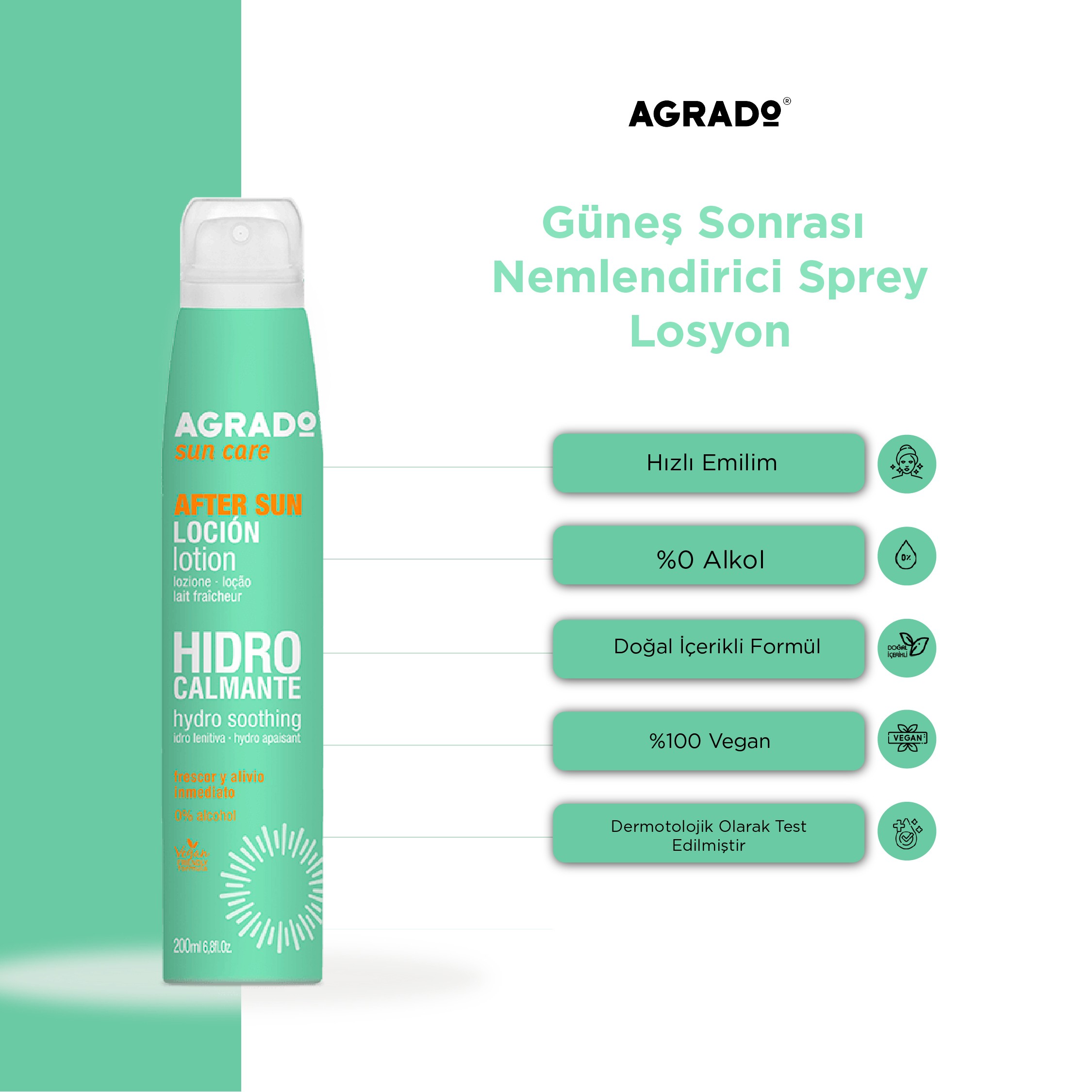 Güneş Sonrası Nemlendirici Sprey Losyon