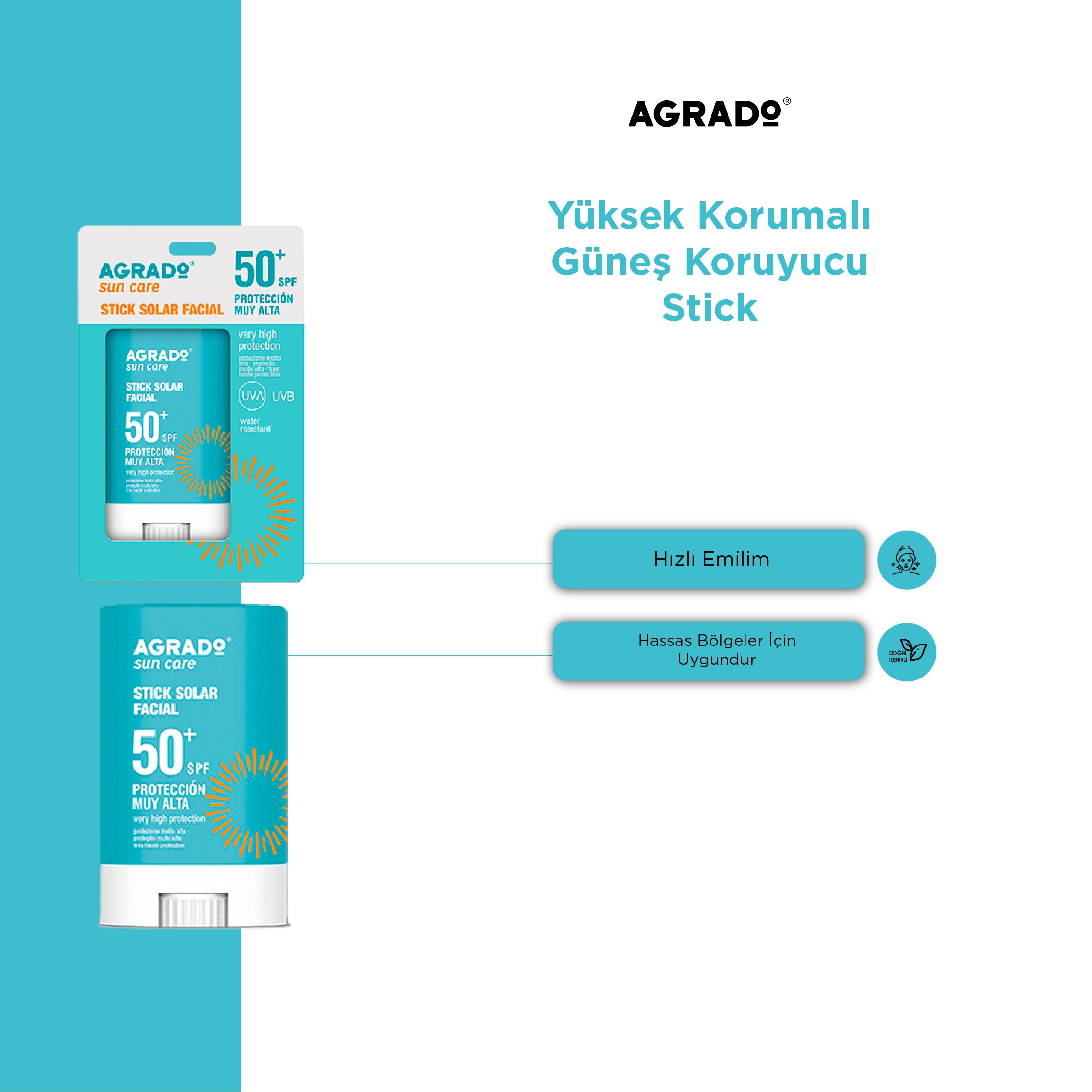 Yüz Ve Hassas Bölgeler İçin Yüksek Korumalı Güneş Koruyucu Stick