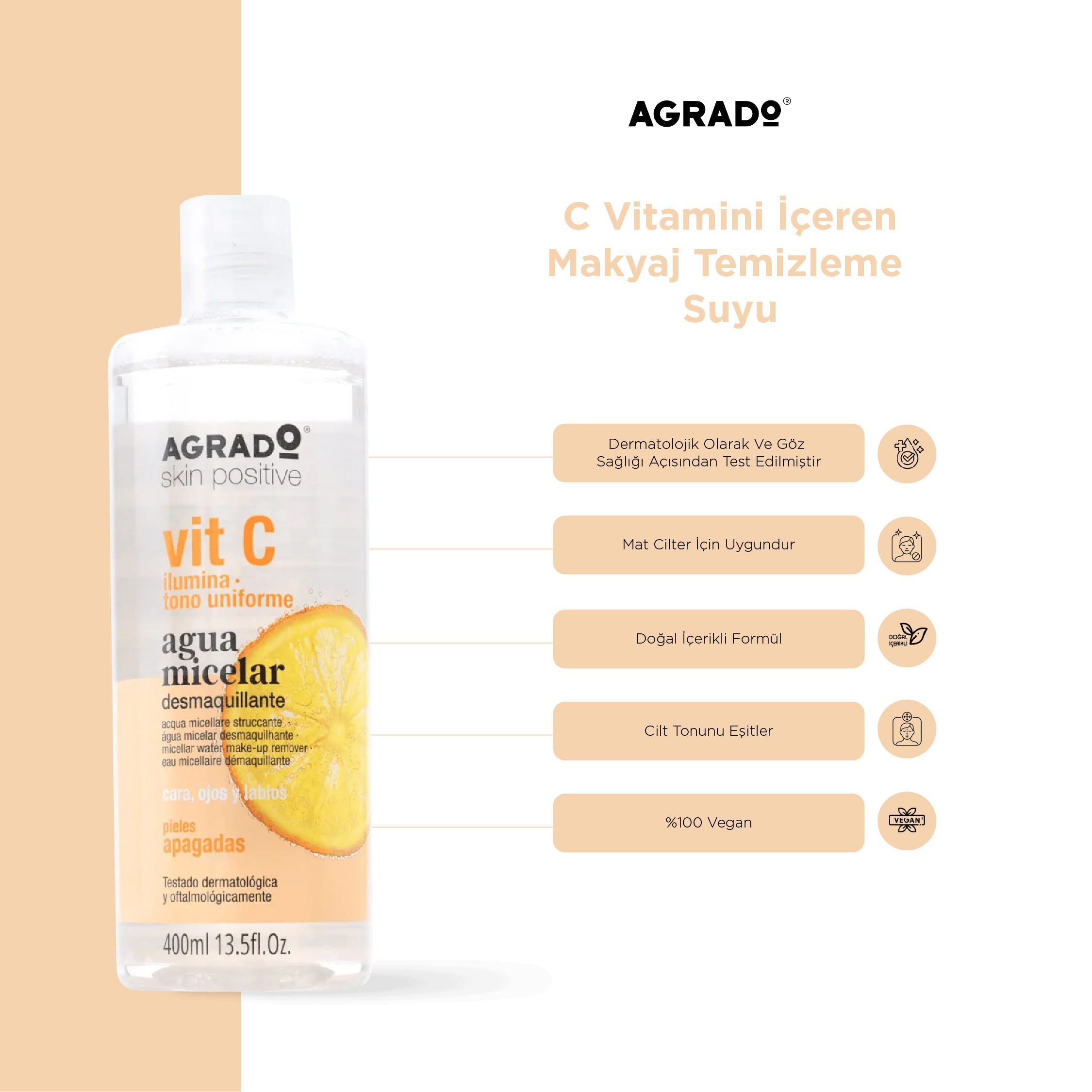 C Vitaminli Makyaj Temizleme Suyu (400ml)