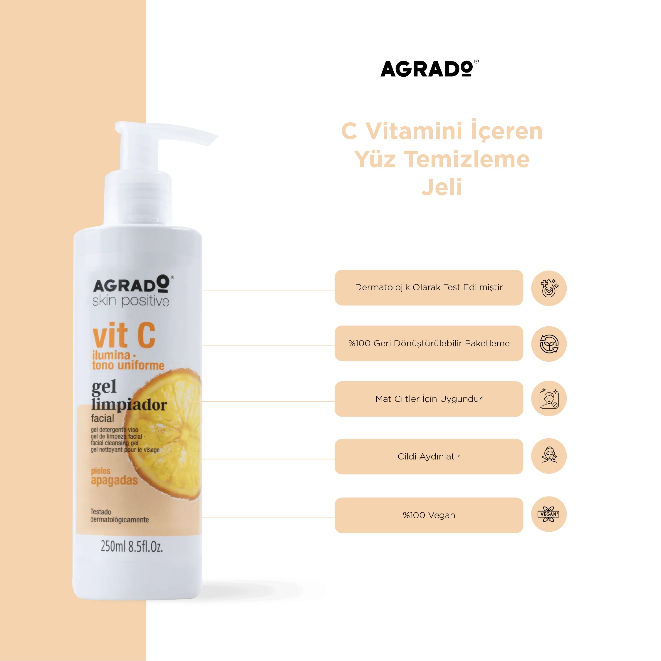 C Vitaminli Yüz Temizleme Jeli (250ml)