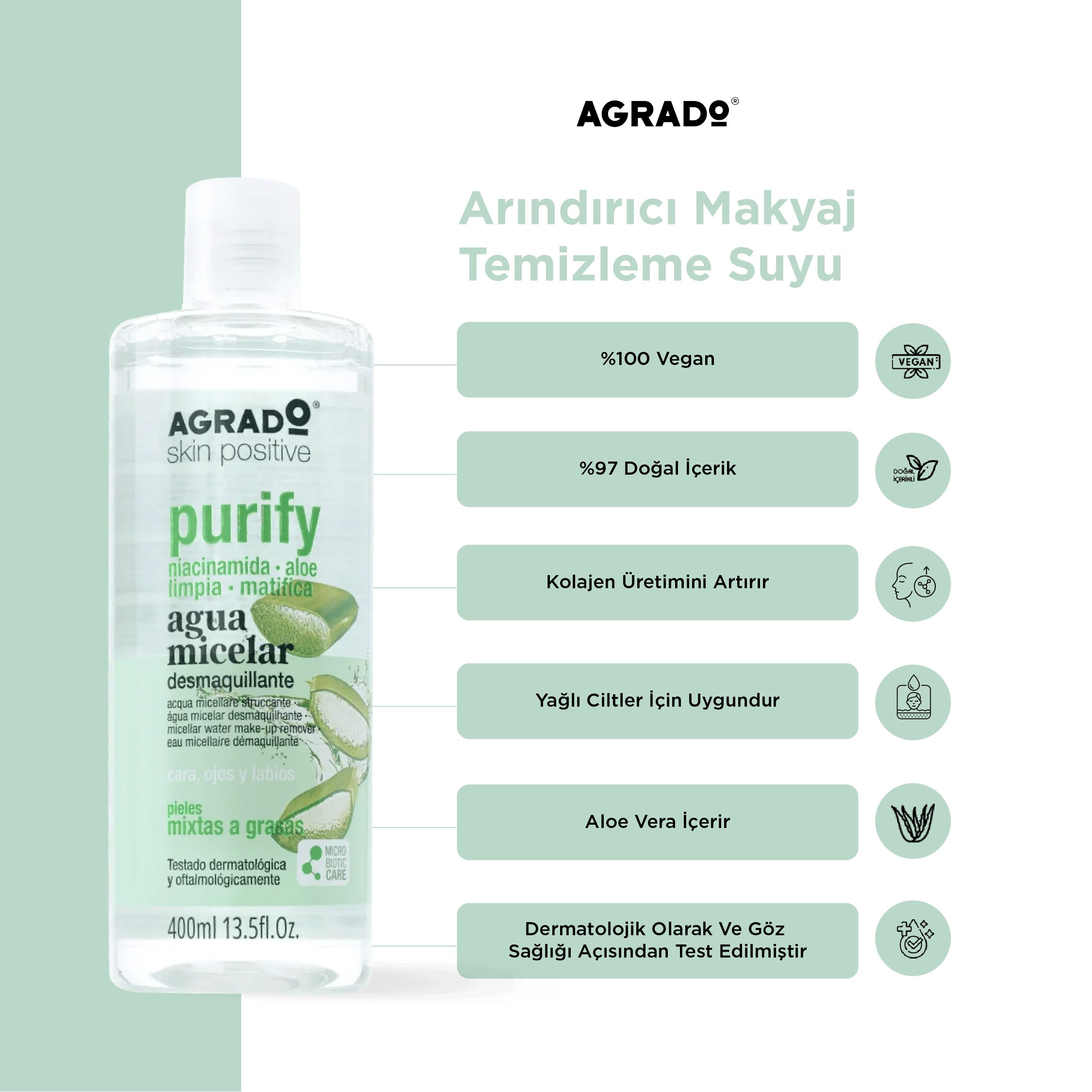 Arındırıcı Makyaj Temizleme Suyu (400ml)