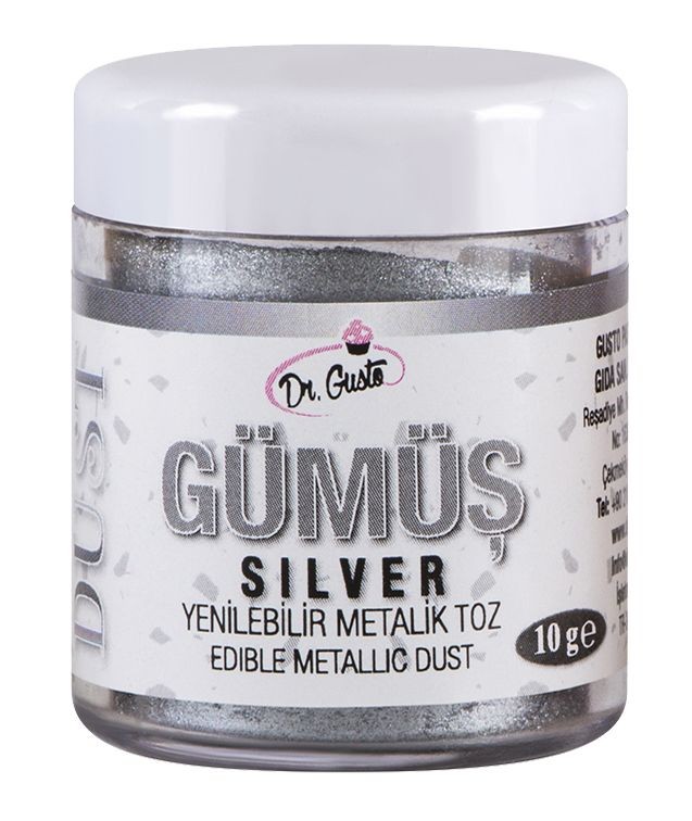 DR GUSTO METALİK GÜMÜŞ TOZ BOYA YENİLEBİLİR 10 GR