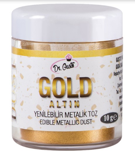 DR GUSTO METALİK ALTIN TOZ BOYA YENİLEBİLİR 10 GR