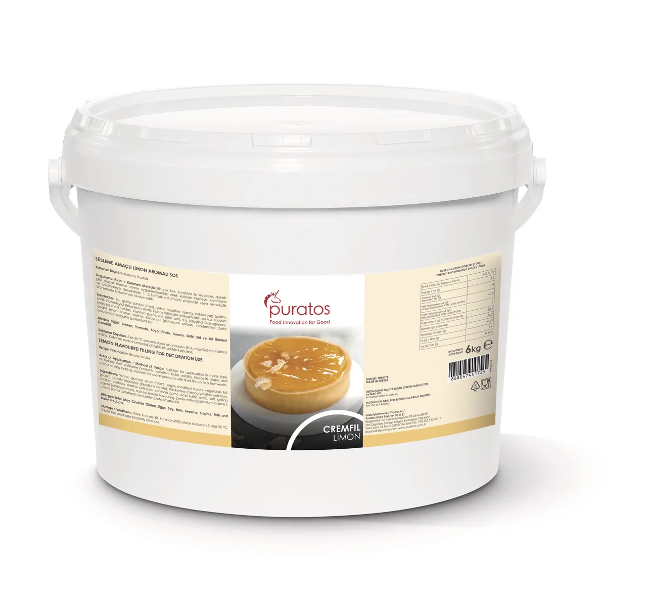 CREMFIL LİMON-TANESİZ 6 Kg