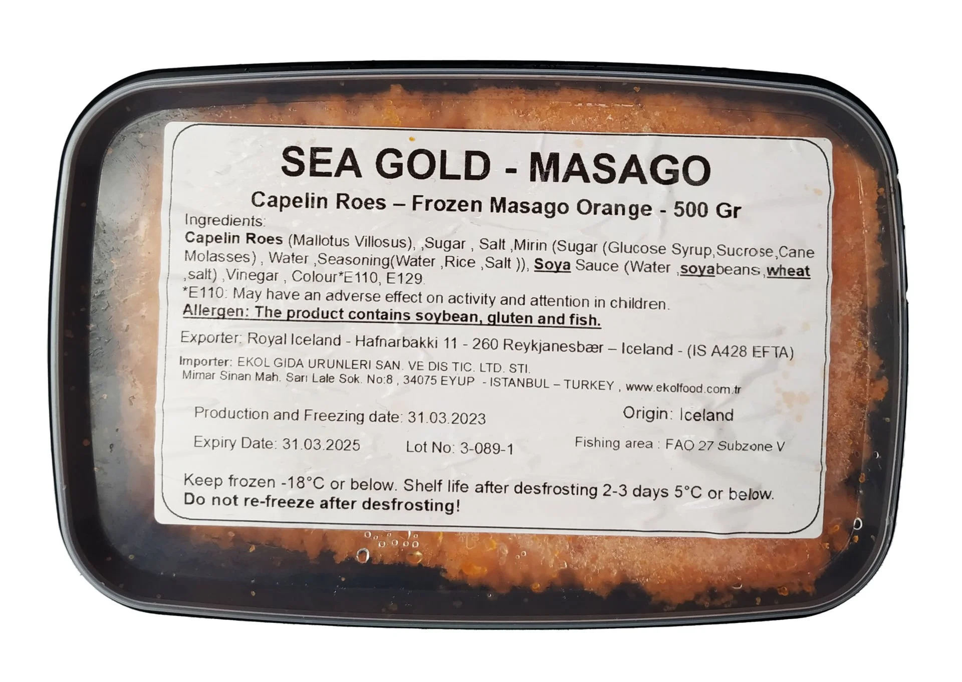 SEA GOLD Masago Turuncu 500 Gr 