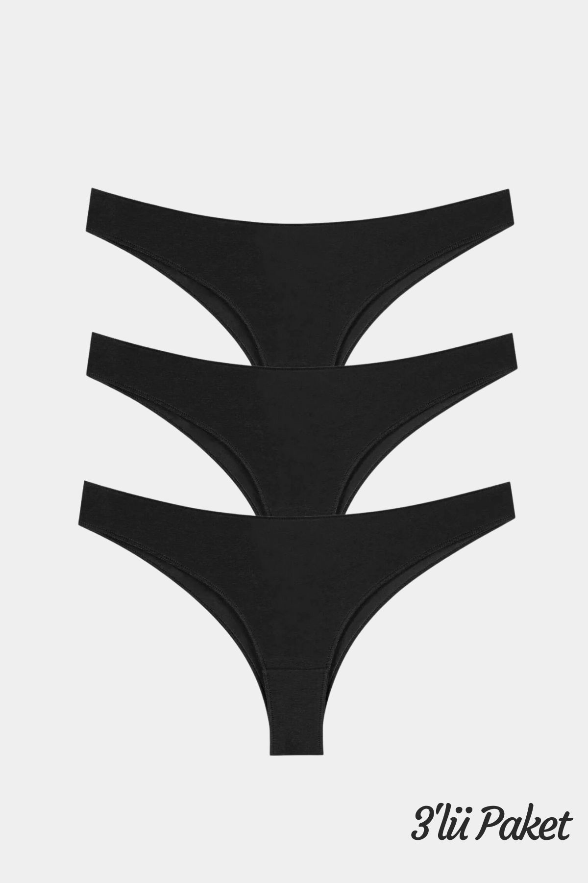 Basic Tones Seamless High Leg Thong Panty 4 Pack - Dark