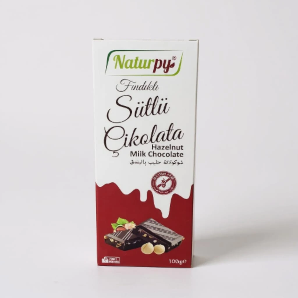 Naturpy Glutensiz Fındıklı Sütlü Çikolata 100g